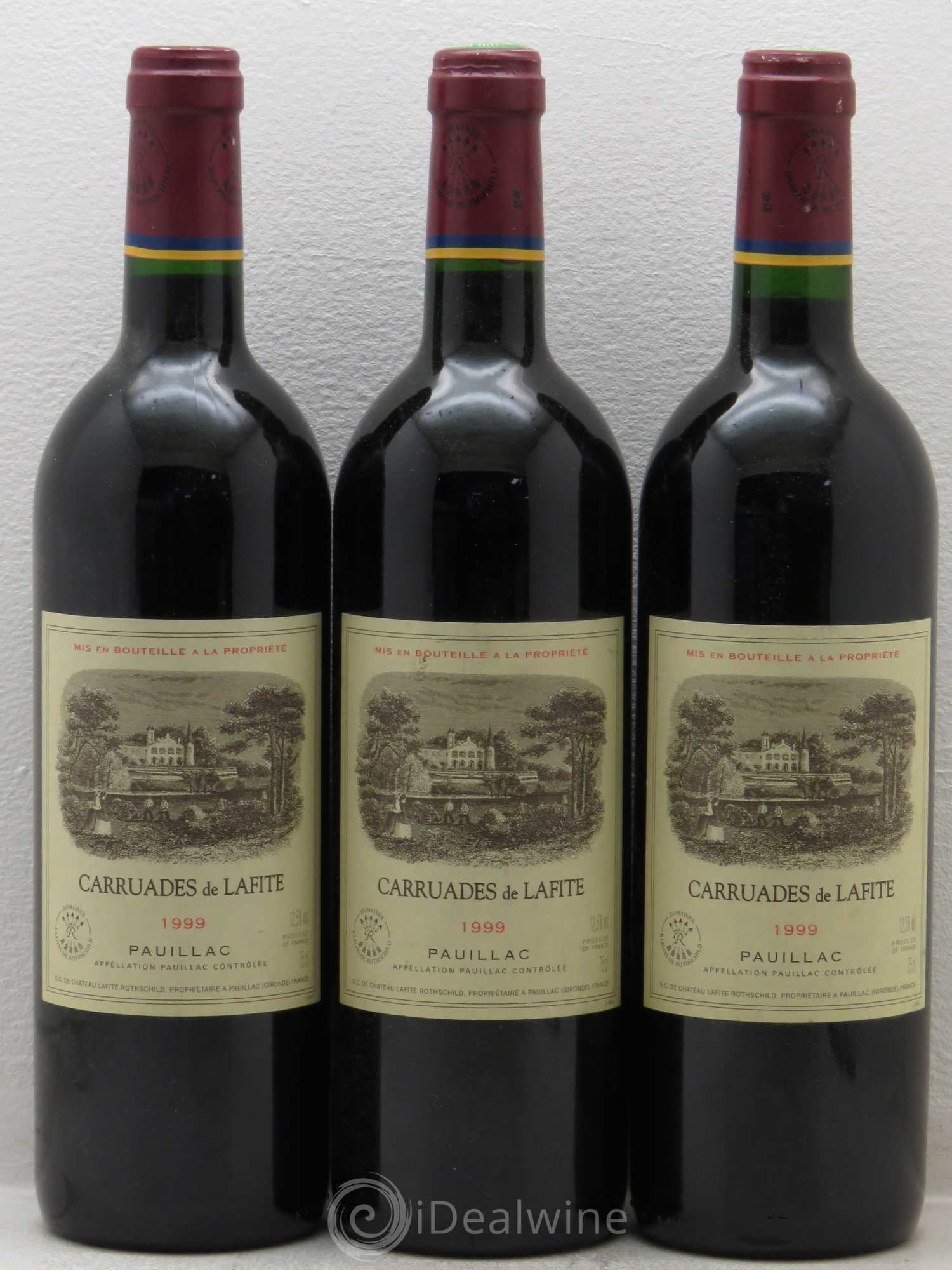 Carruades de Lafite Rothschild Second Vin (sans prix de réserve) 1999 - Lot de 3 bouteilles - 0
