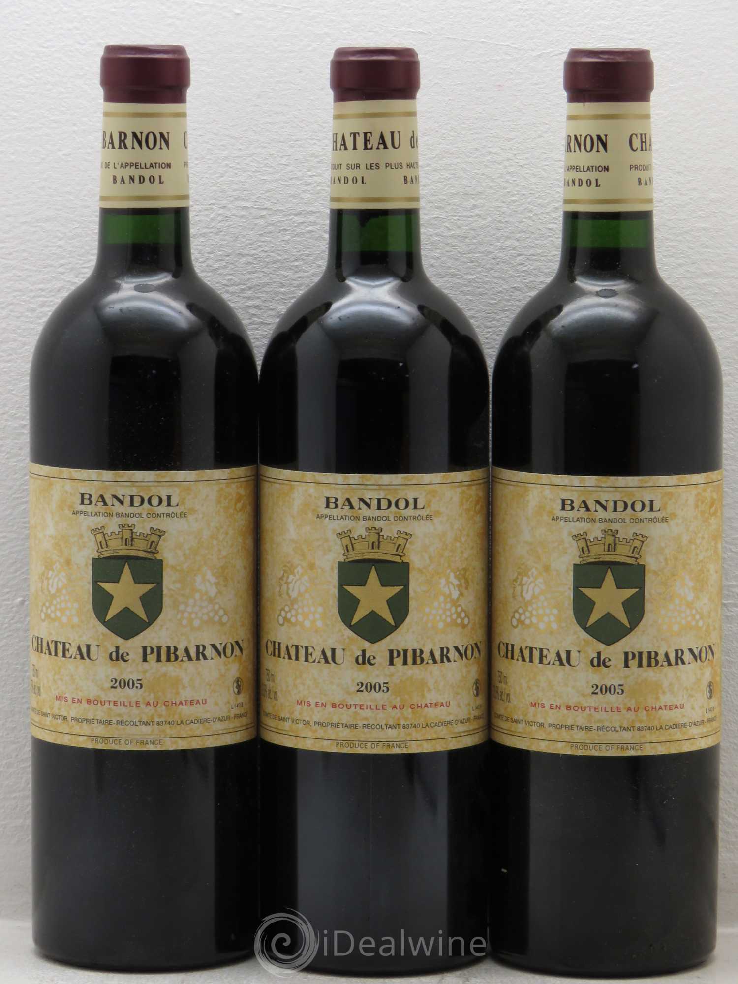 Bandol Château de Pibarnon Comte de Saint-Victor  (sans prix de réserve) 2005 - Lot de 6 bouteilles - 1