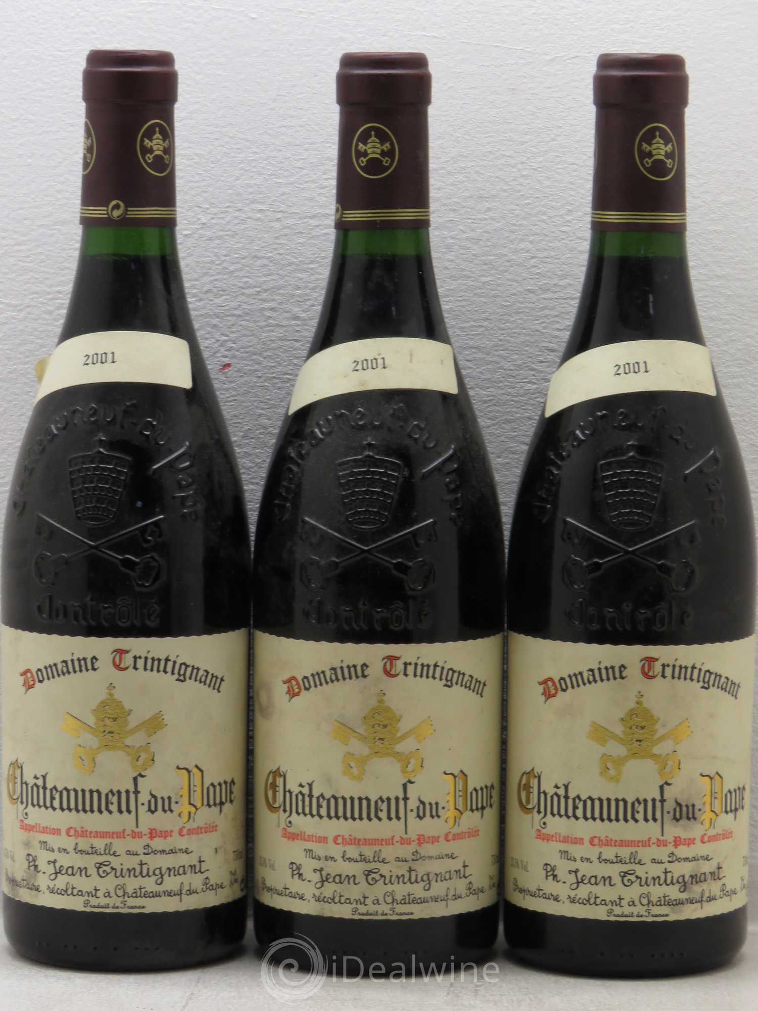 Châteauneuf-du-Pape J.Trintignant (sans prix de réserve) 2001 - Posten von 6 Flaschen - 1