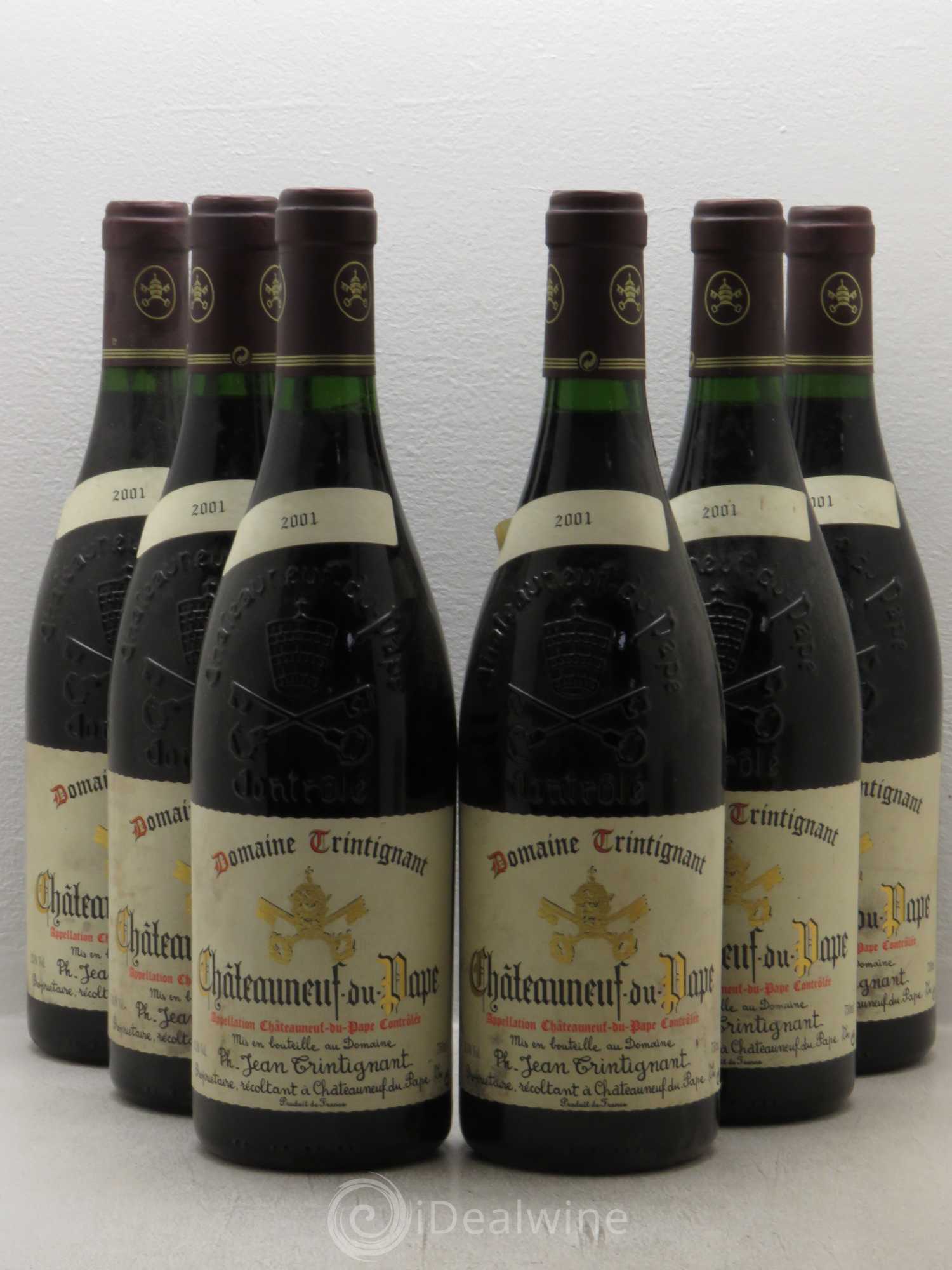 Châteauneuf-du-Pape J.Trintignant (sans prix de réserve) 2001 - Posten von 6 Flaschen - 0