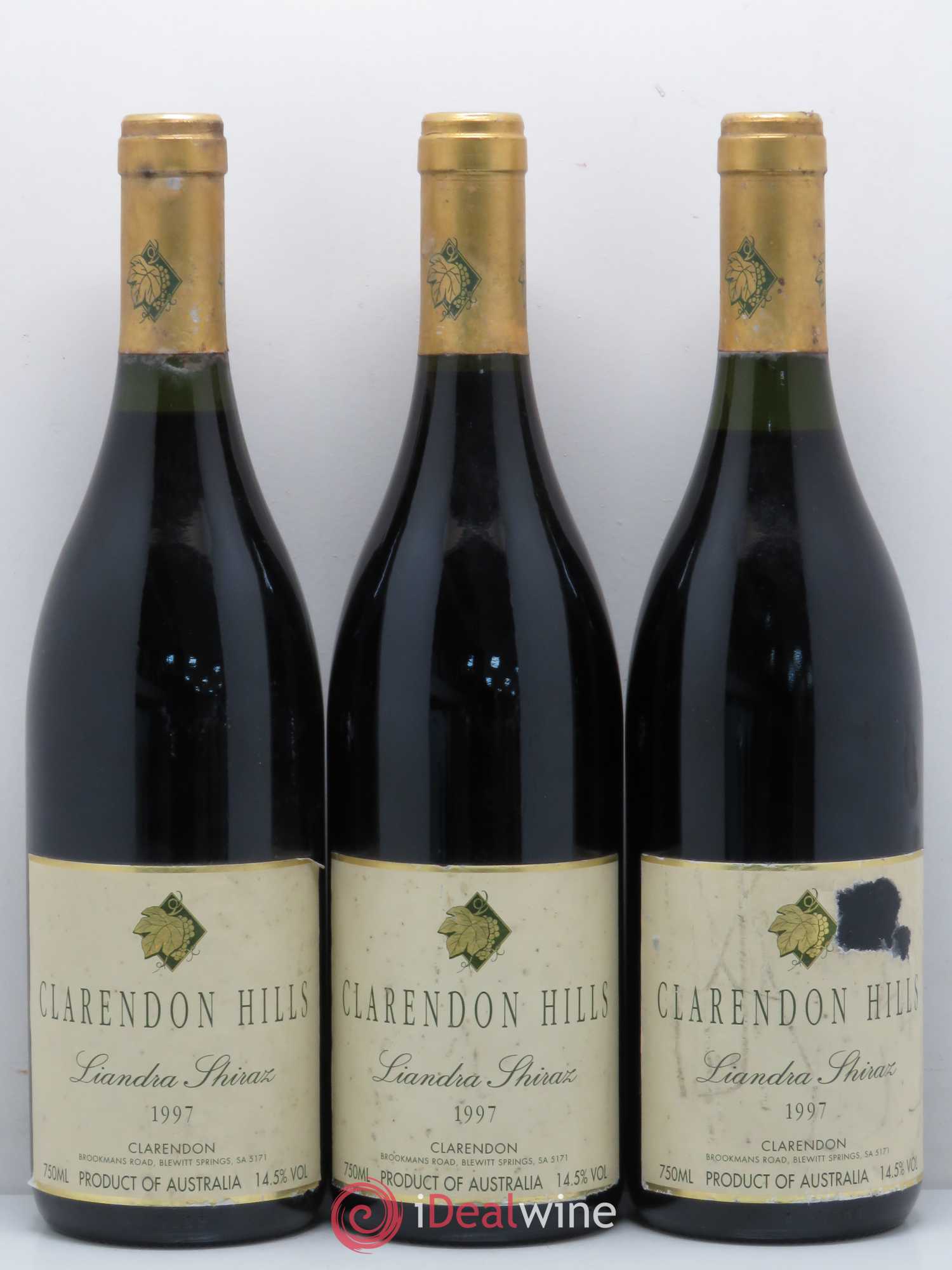 Australie Liandra Valley Clarendon Hills Shiraz 1997 - Posten von 3 Flaschen - 0