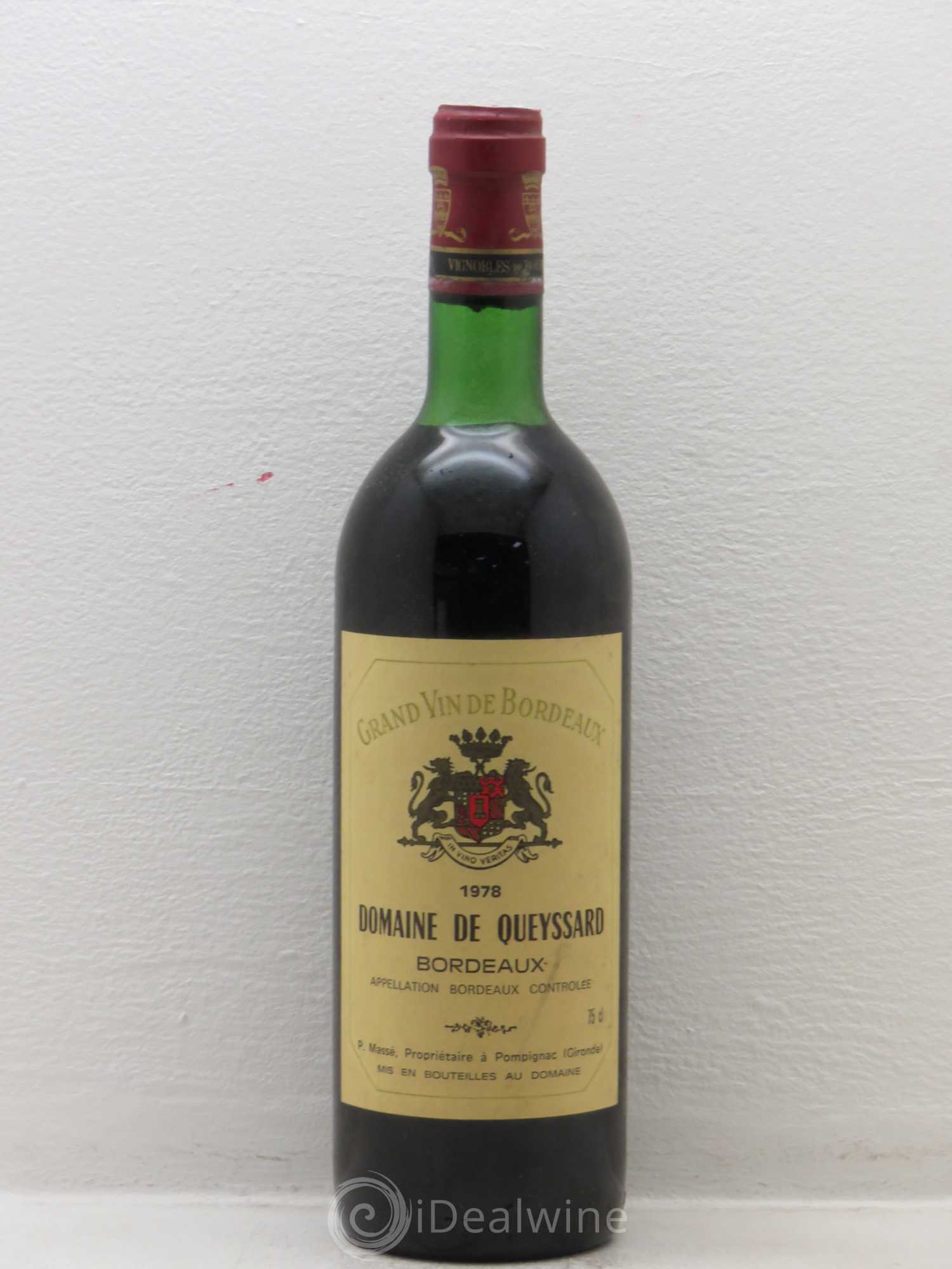 Bordeaux Domaine de Queyssard (sans prix de réserve) 1978 - Posten von 1 Flasche - 0