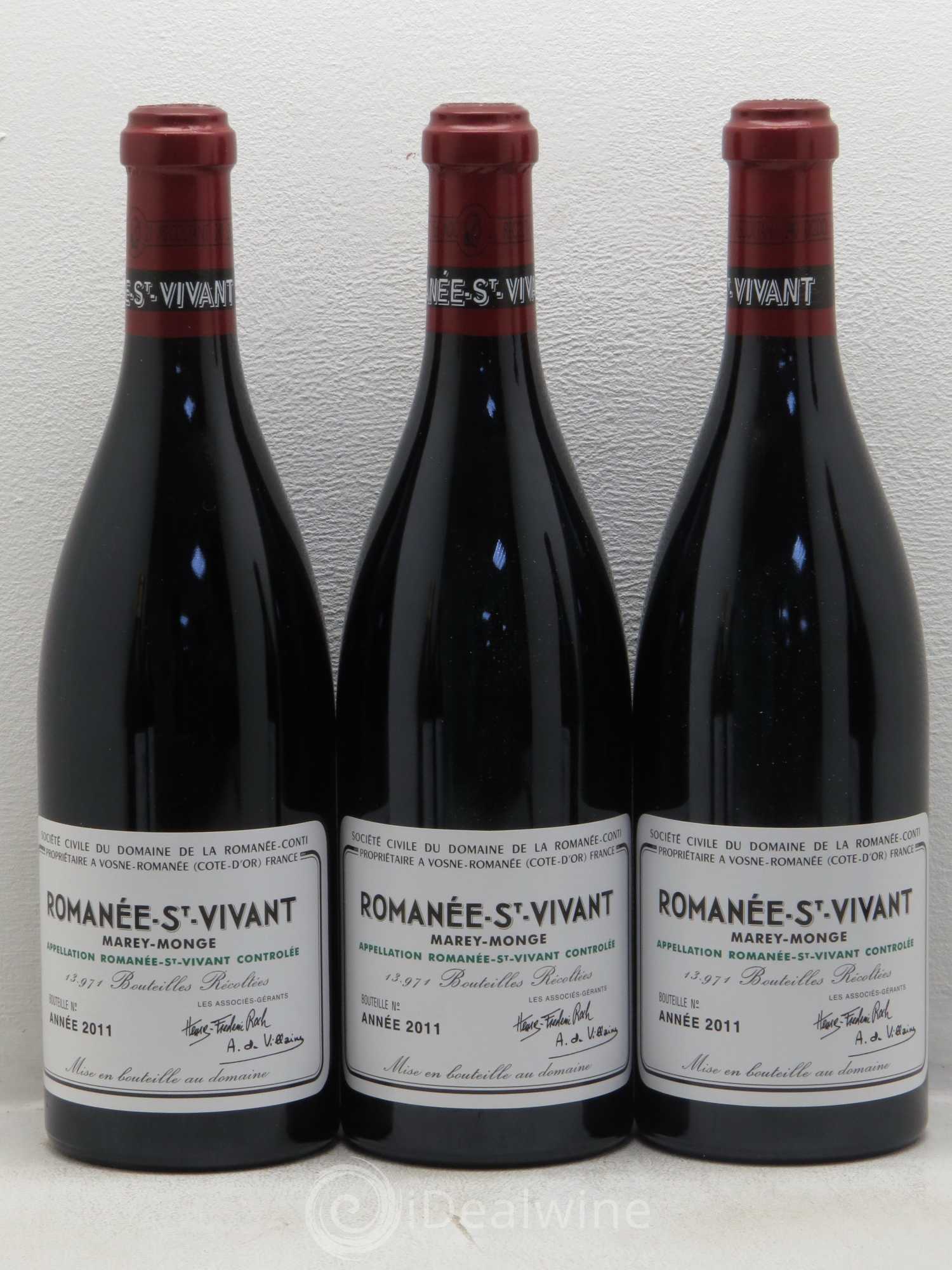 Assortiment 2011 du Domaine de la Romanée-Conti Domaine de la Romanée-Conti 6 Bouteilles : 3 Romanée Saint Vivant / 1 Echezeaux /1 Grand Echezeaux /1 Montrachet 2011 - Posten von 1 Flasche - 1