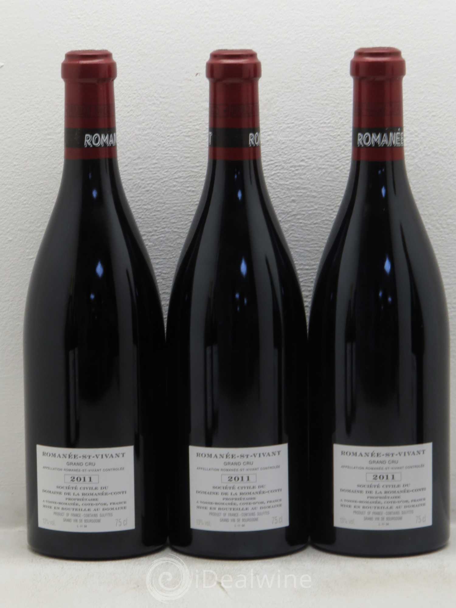 Assortiment 2011 du Domaine de la Romanée-Conti Domaine de la Romanée-Conti 6 Bouteilles : 3 Romanée Saint Vivant / 1 Echezeaux /1 Grand Echezeaux /1 Montrachet 2011 - Posten von 1 Flasche - 2