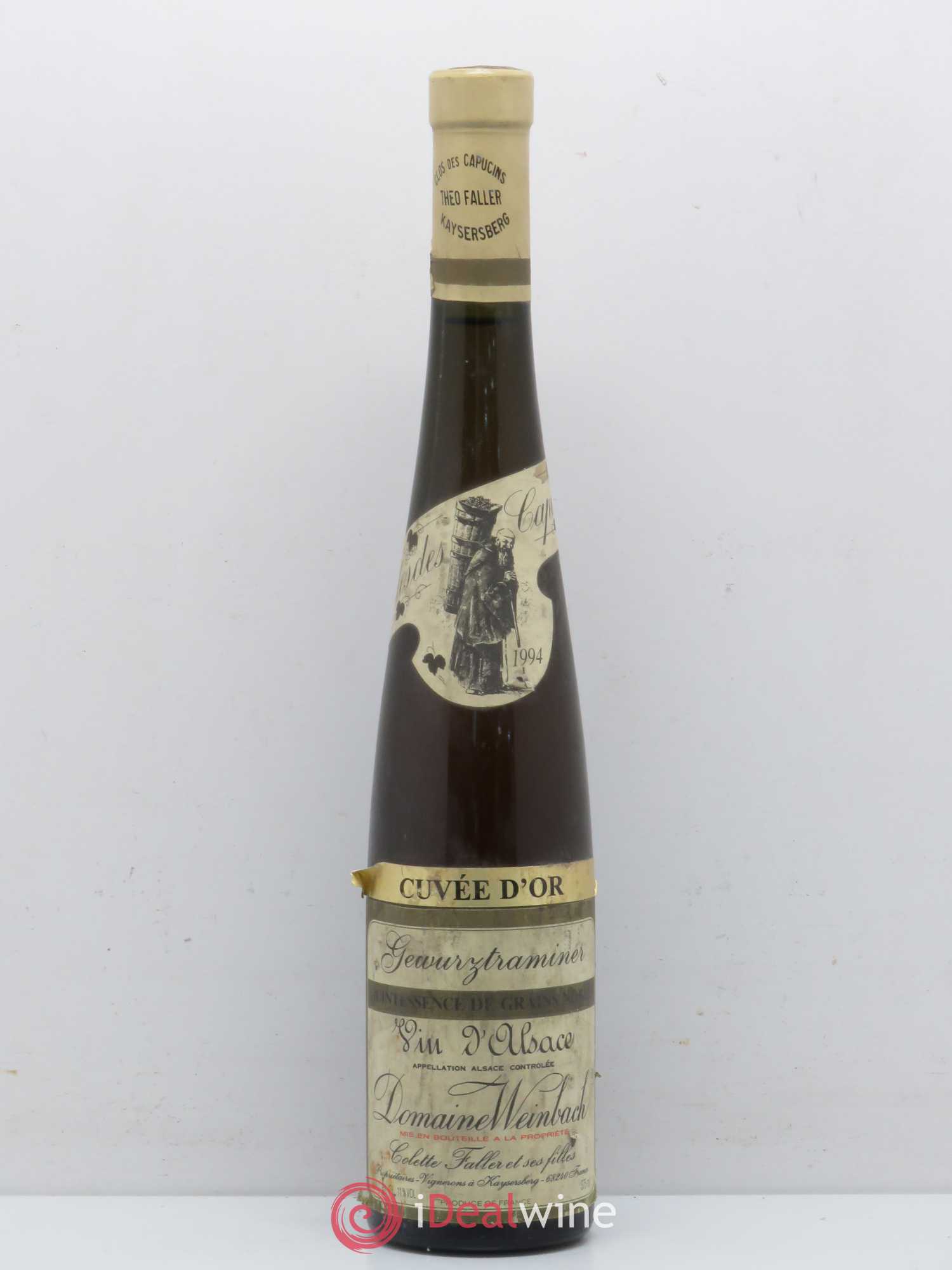 Alsace Pinot Gris (Tokay) Quintessence de Grains Nobles Clos des Capucins - Cuvée d'Or Weinbach (Domaine) 1994 - Posten von 1 Demi-Flasche - 0