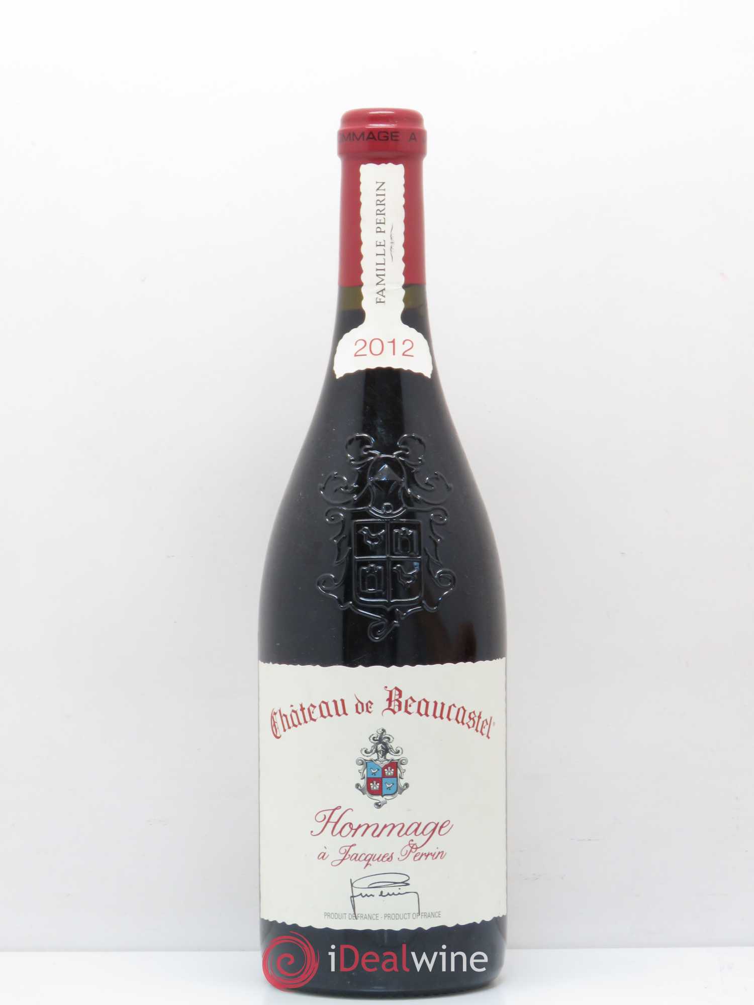 Châteauneuf-du-Pape Château de Beaucastel Hommage à Jacques Perrin Famille Perrin 2012 - Lot de 1 bouteille - 0