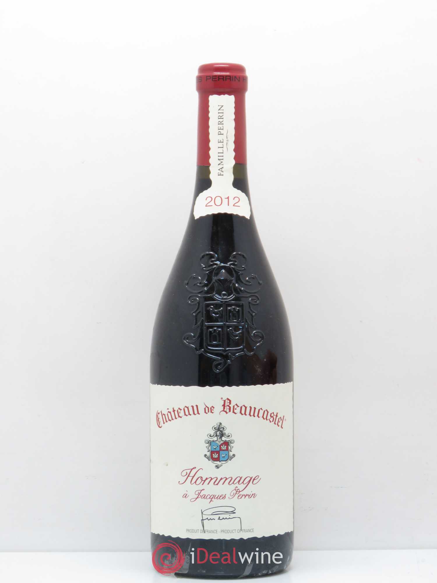 Châteauneuf-du-Pape Château de Beaucastel Hommage à Jacques Perrin Famille Perrin 2012 - Lot de 1 bouteille - 0