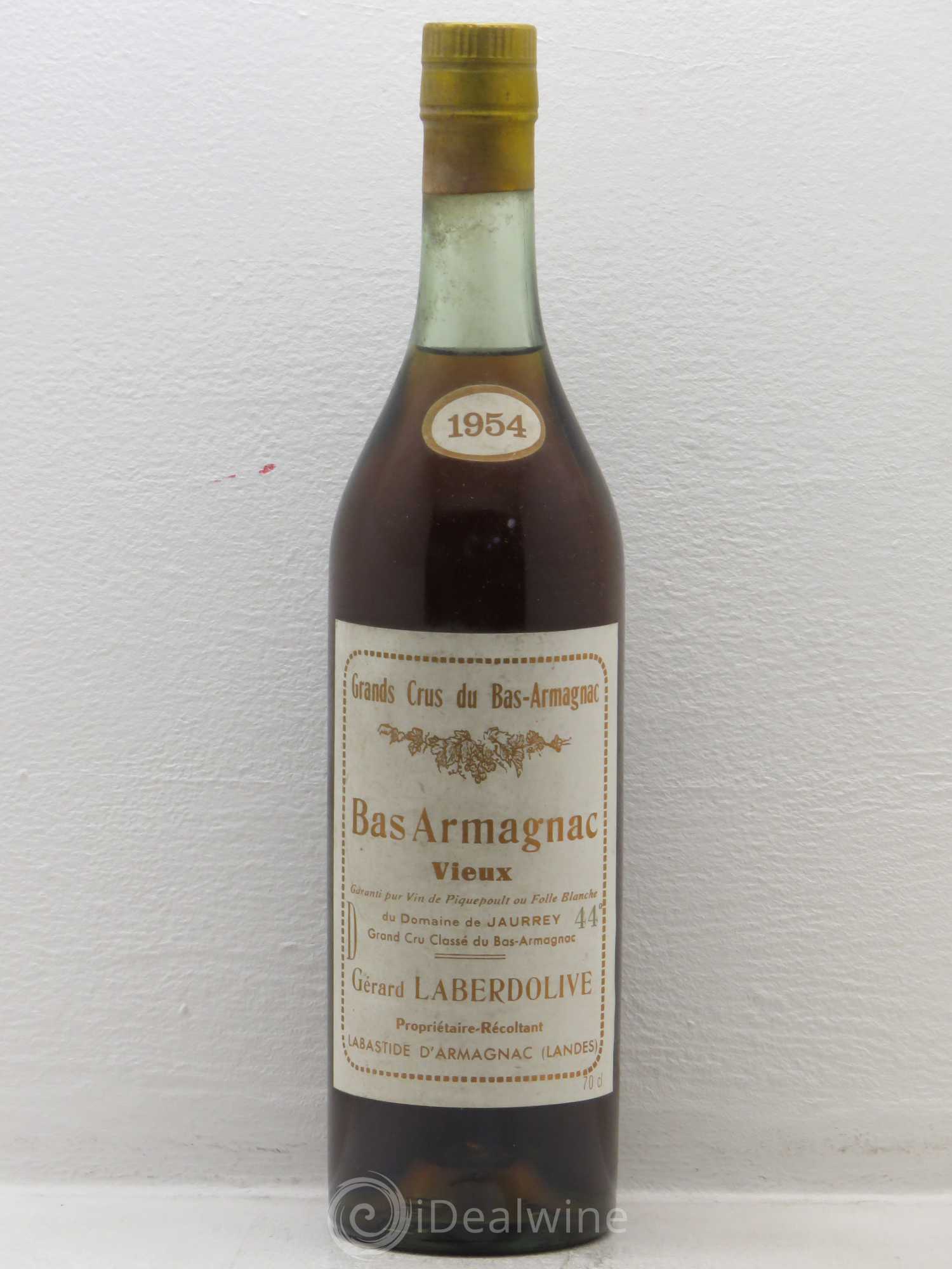 Bas-Armagnac Laberdolive (sans prix de réserve) 1954 - Lot de 1 bouteille - 0