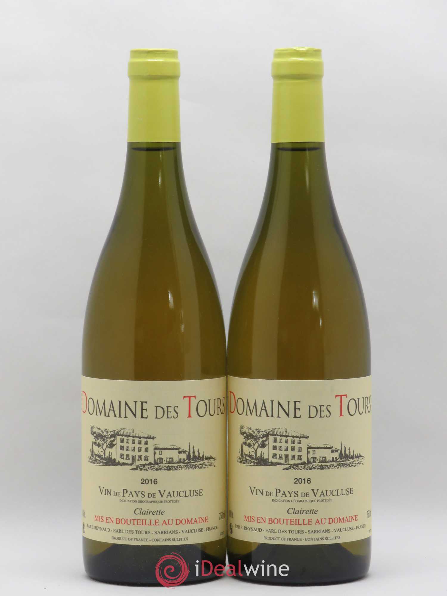 Vaucluse (Vin de Pays de Vaucluse) Domaine des Tours Emmanuel Reynaud Clairette 2016 - Lot de 2 bouteilles - 0