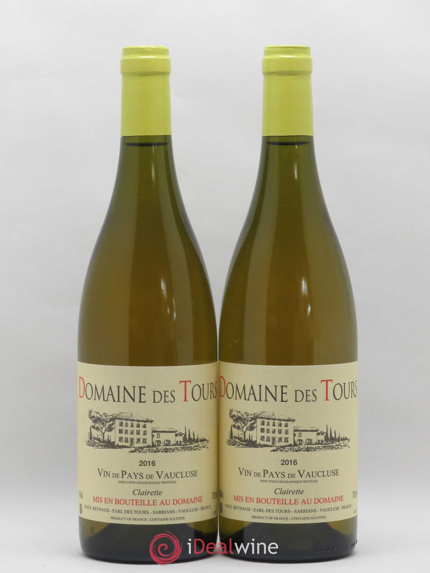 Vaucluse (Vin de Pays de Vaucluse) Domaine des Tours Emmanuel Reynaud Clairette 2016 - Lot de 2 bouteilles - 0