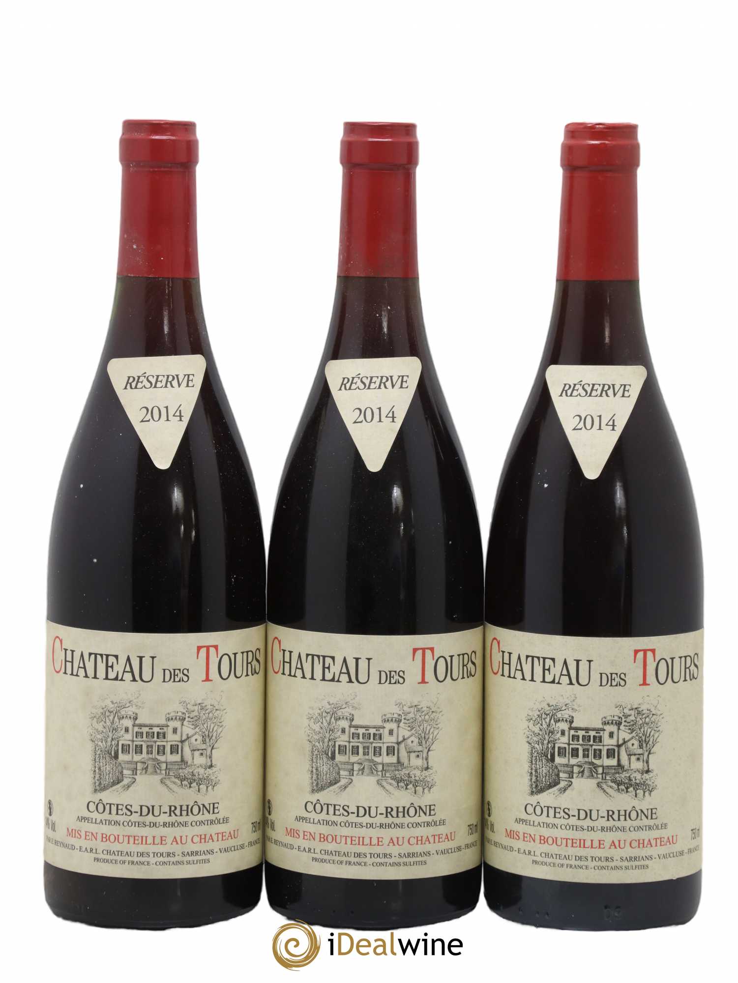 Côtes-du-Rhône Château des Tours Emmanuel Reynaud 2014 - Lot de 3 bouteilles - 0