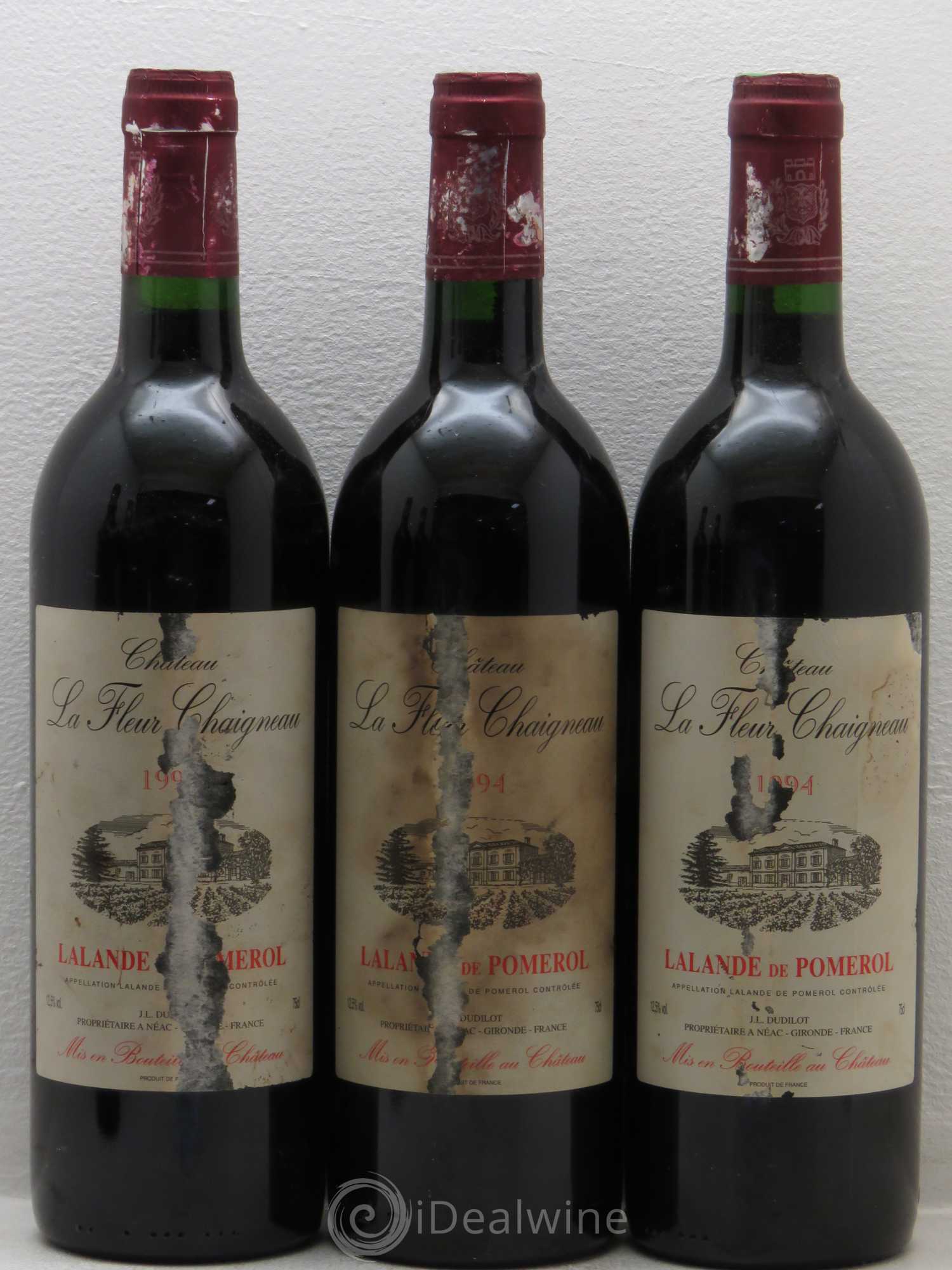Bordeaux Fleur Chaigneau Lalande De Pomerol (sans prix de réserve) 1994 - Posten von 6 Flaschen - 1