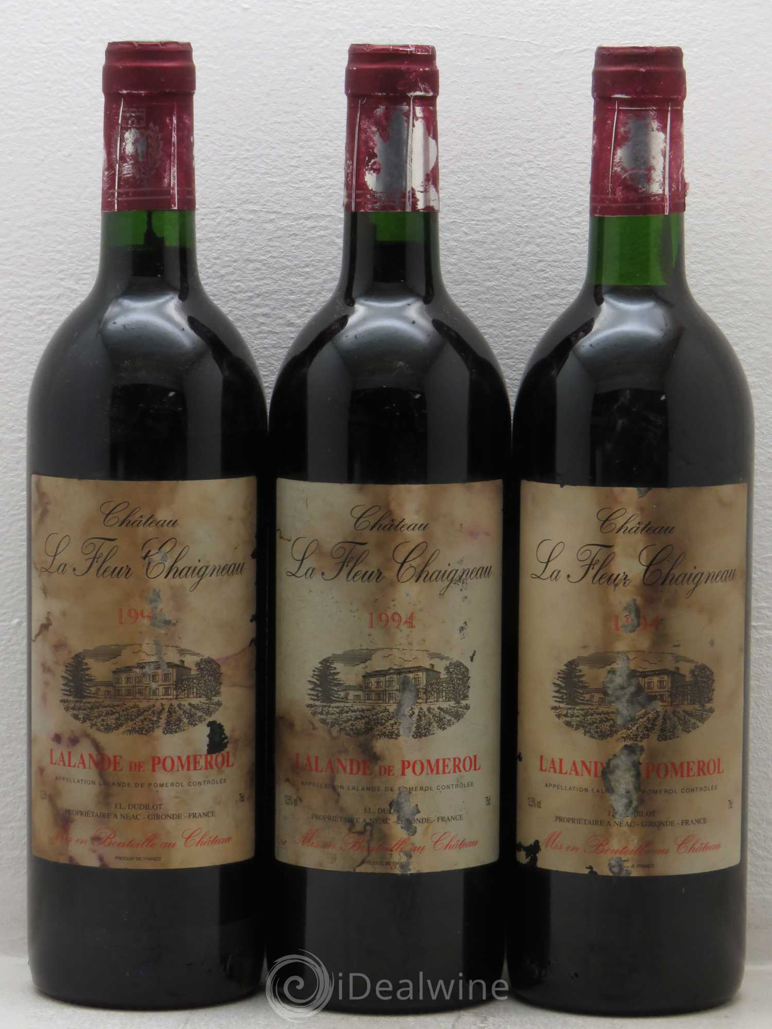 Bordeaux Fleur Chaigneau Lalande De Pomerol (sans prix de réserve) 1994 - Posten von 6 Flaschen - 2