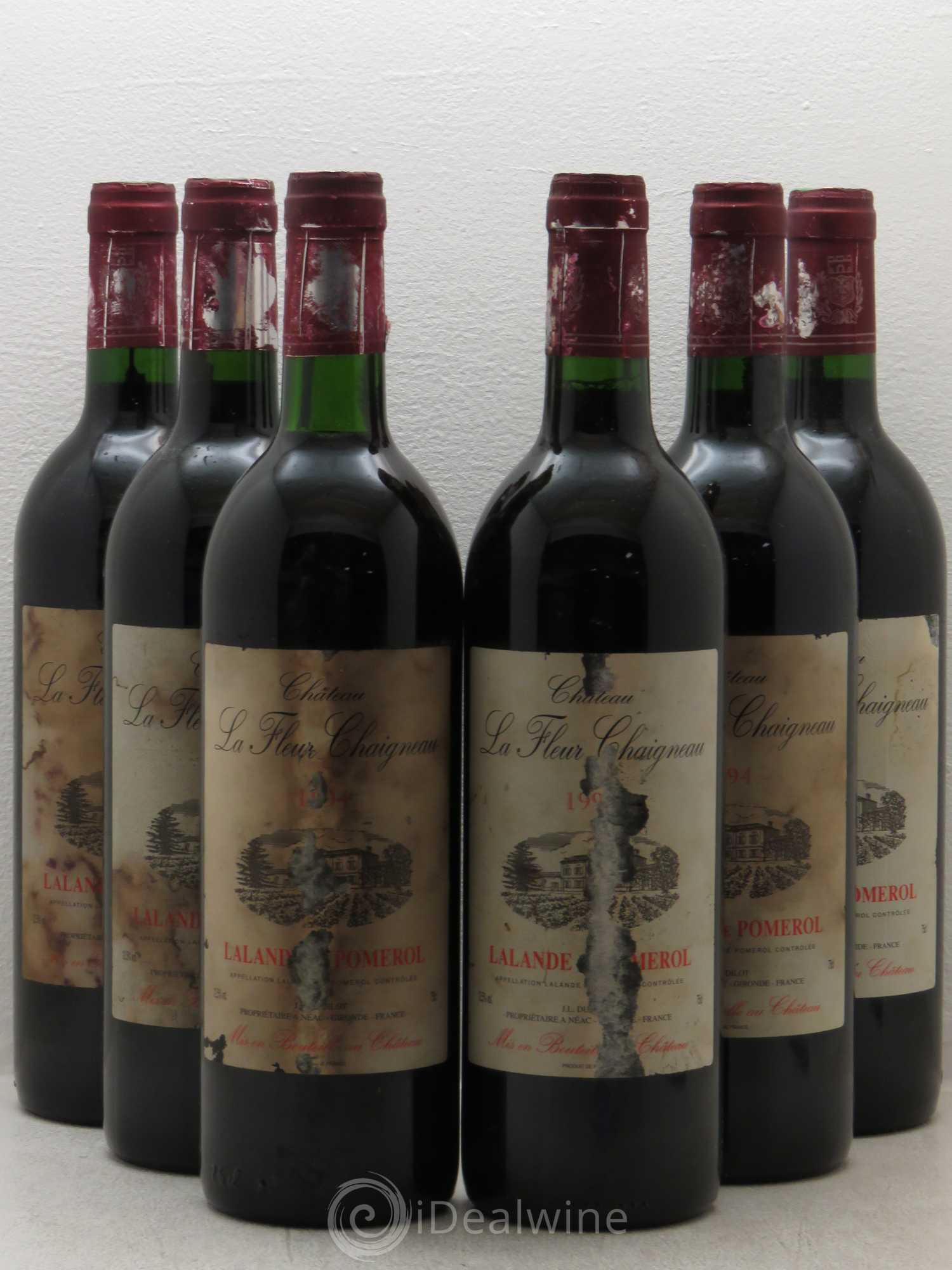 Bordeaux Fleur Chaigneau Lalande De Pomerol (sans prix de réserve) 1994 - Posten von 6 Flaschen - 0
