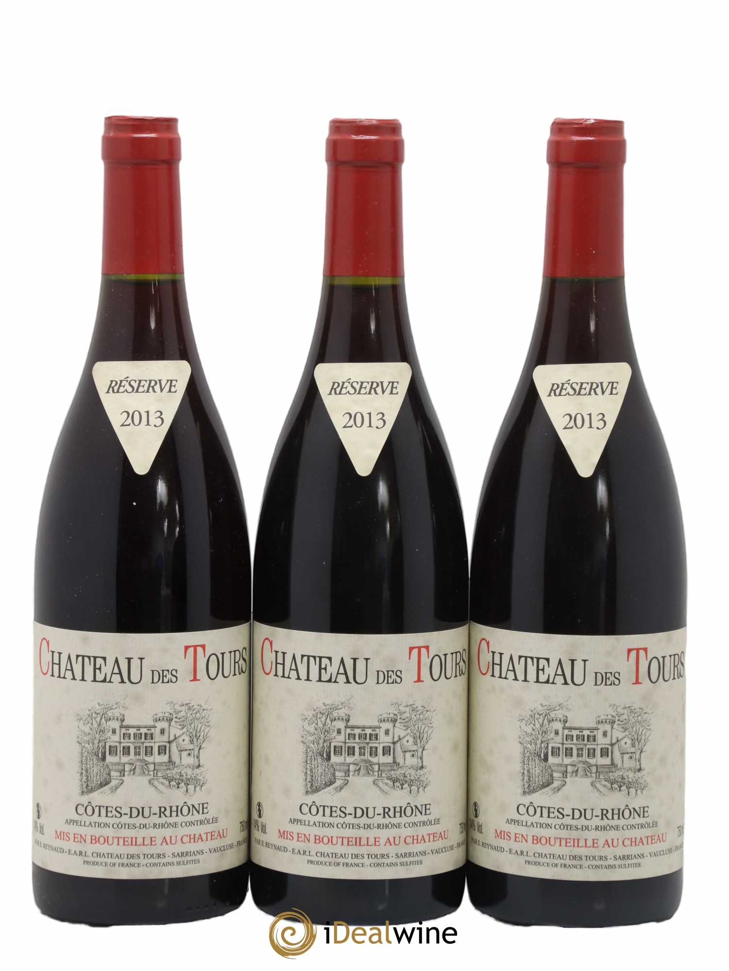 Côtes-du-Rhône Château des Tours Emmanuel Reynaud 2013 - Lot de 3 bouteilles - 0