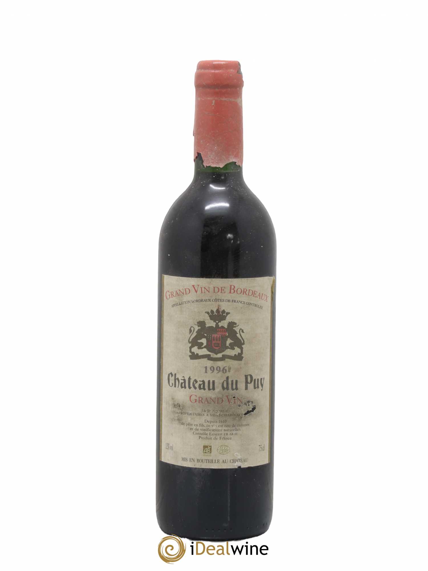 Château Le Puy 1996 - Lot de 1 bouteille - 0