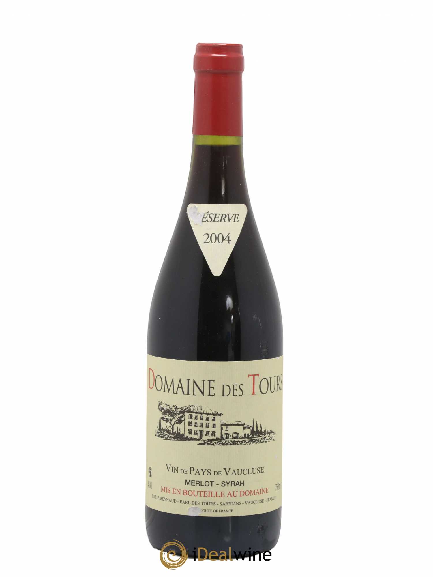 Vaucluse Domaine des Tours Merlot-Syrah Emmanuel Reynaud 2004 - Lot de 1 bouteille - 0