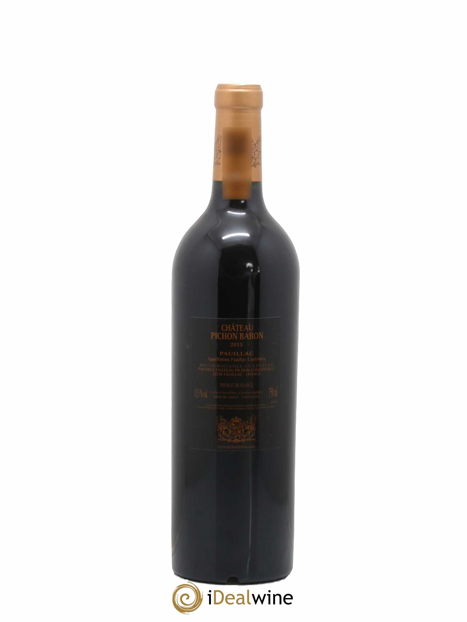 Pichon Longueville Baron 2ème Grand Cru Classé 2015 - Lot de 1 bouteille - 1