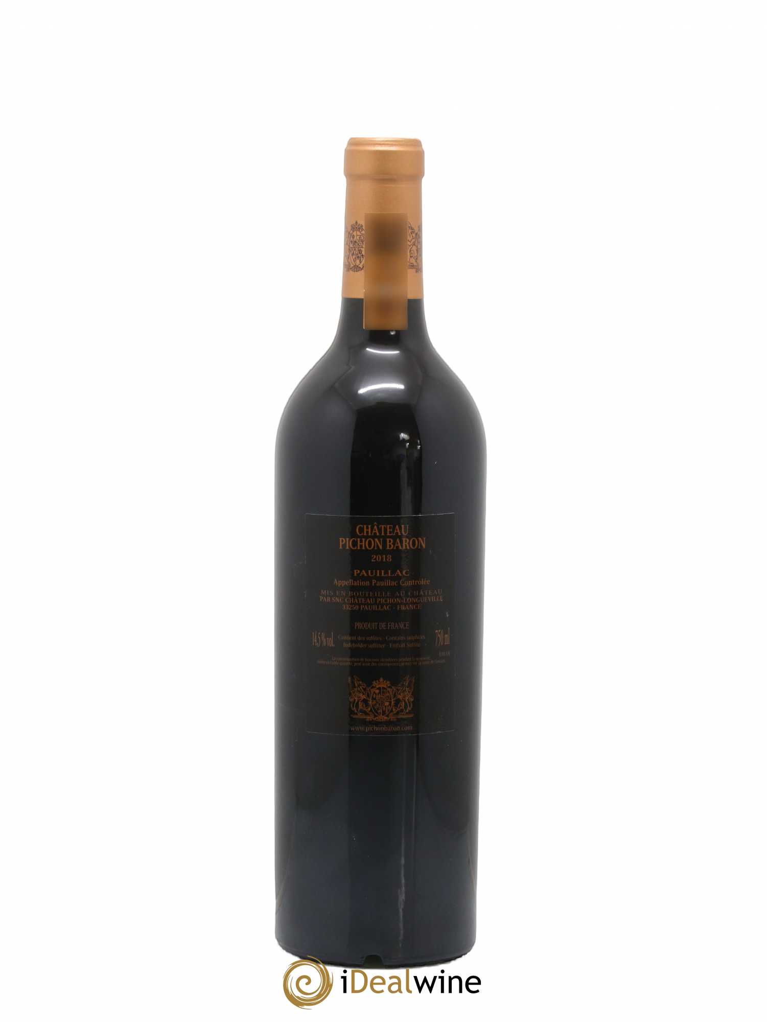 Pichon Longueville Baron 2ème Grand Cru Classé 2018 - Lot de 1 bouteille - 1