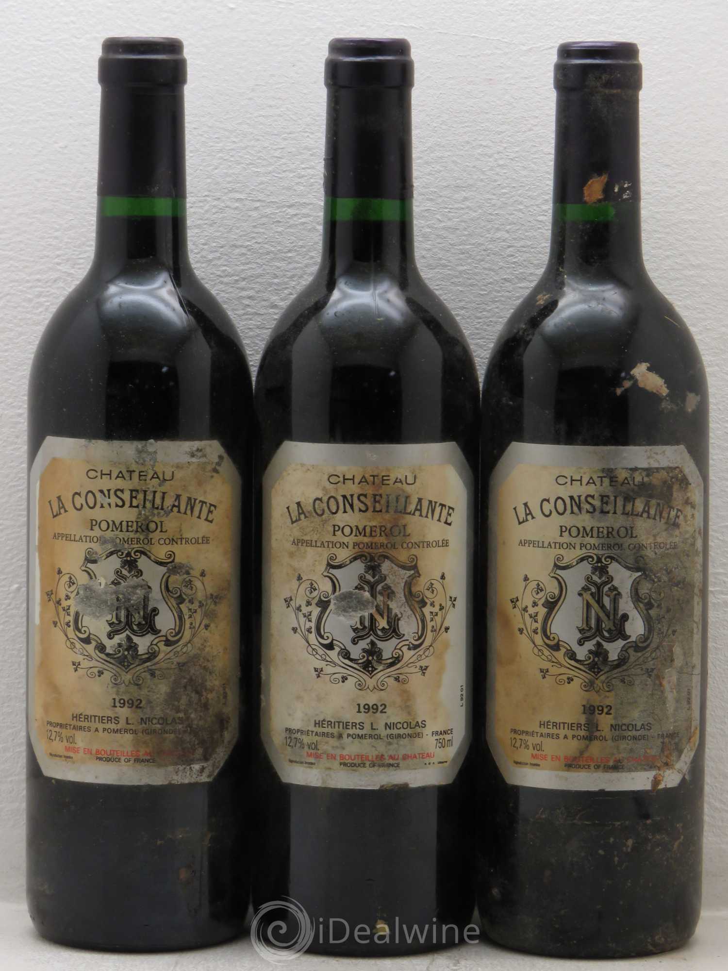 Château la Conseillante (sans prix de réserve) 1992 - Lot de 3 bouteilles - 0