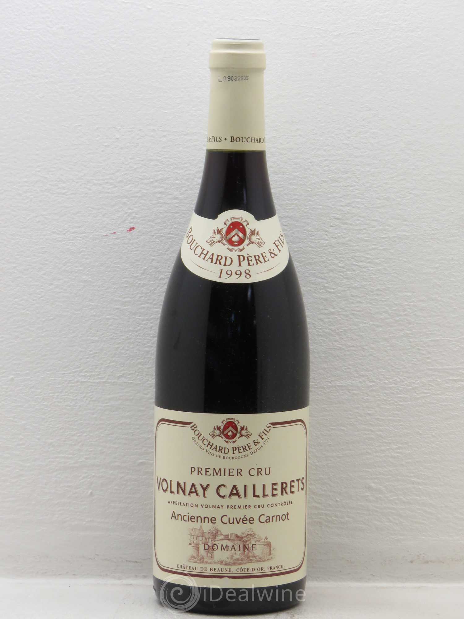 Volnay 1er Cru Caillerets ancienne cuvée carnot Bouchard P&F 1998 - Posten von 1 Flasche - 0