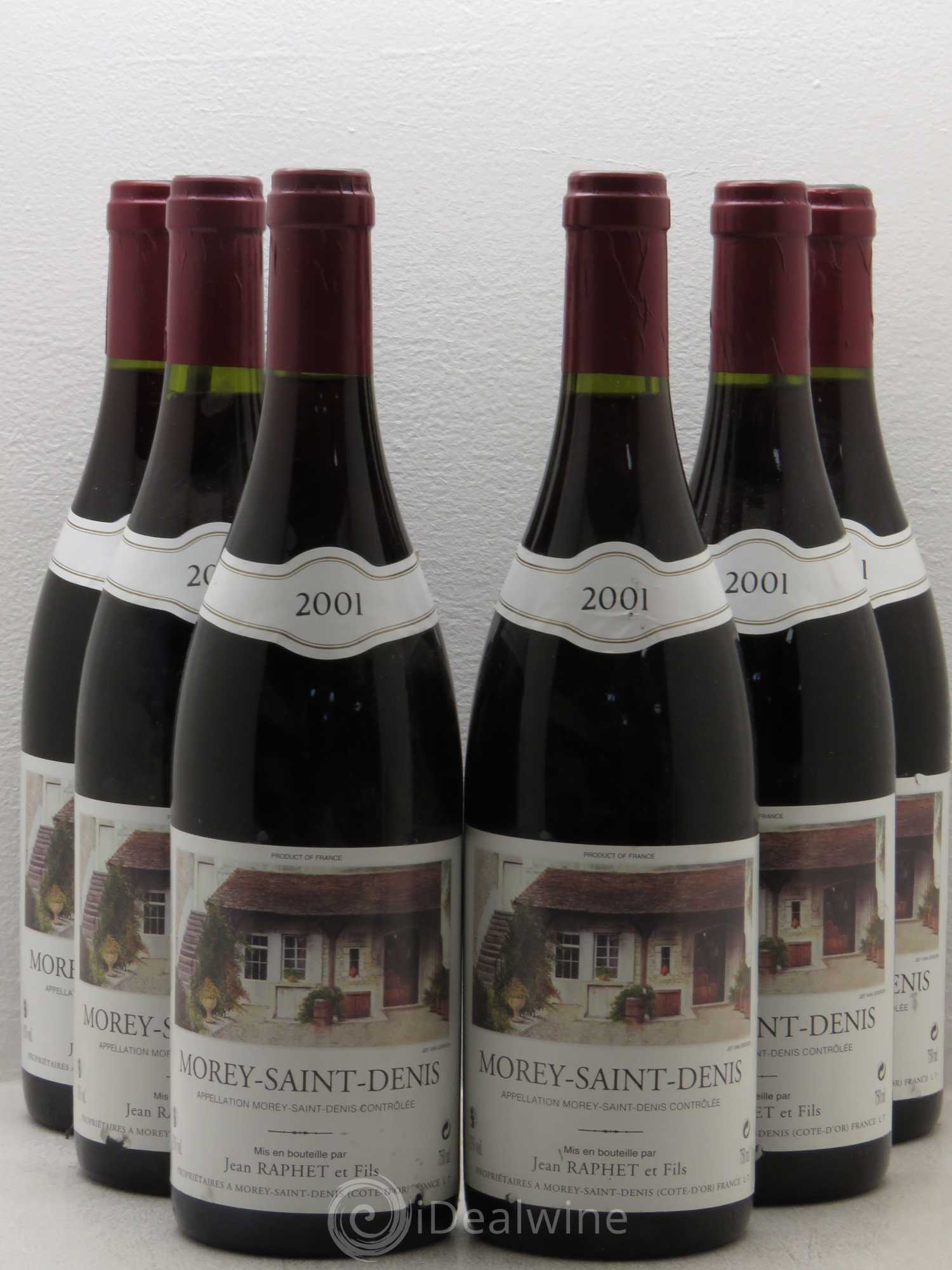 Morey-Saint-Denis Raphet (sans prix de réserve) 2001 - Posten von 6 Flaschen - 0
