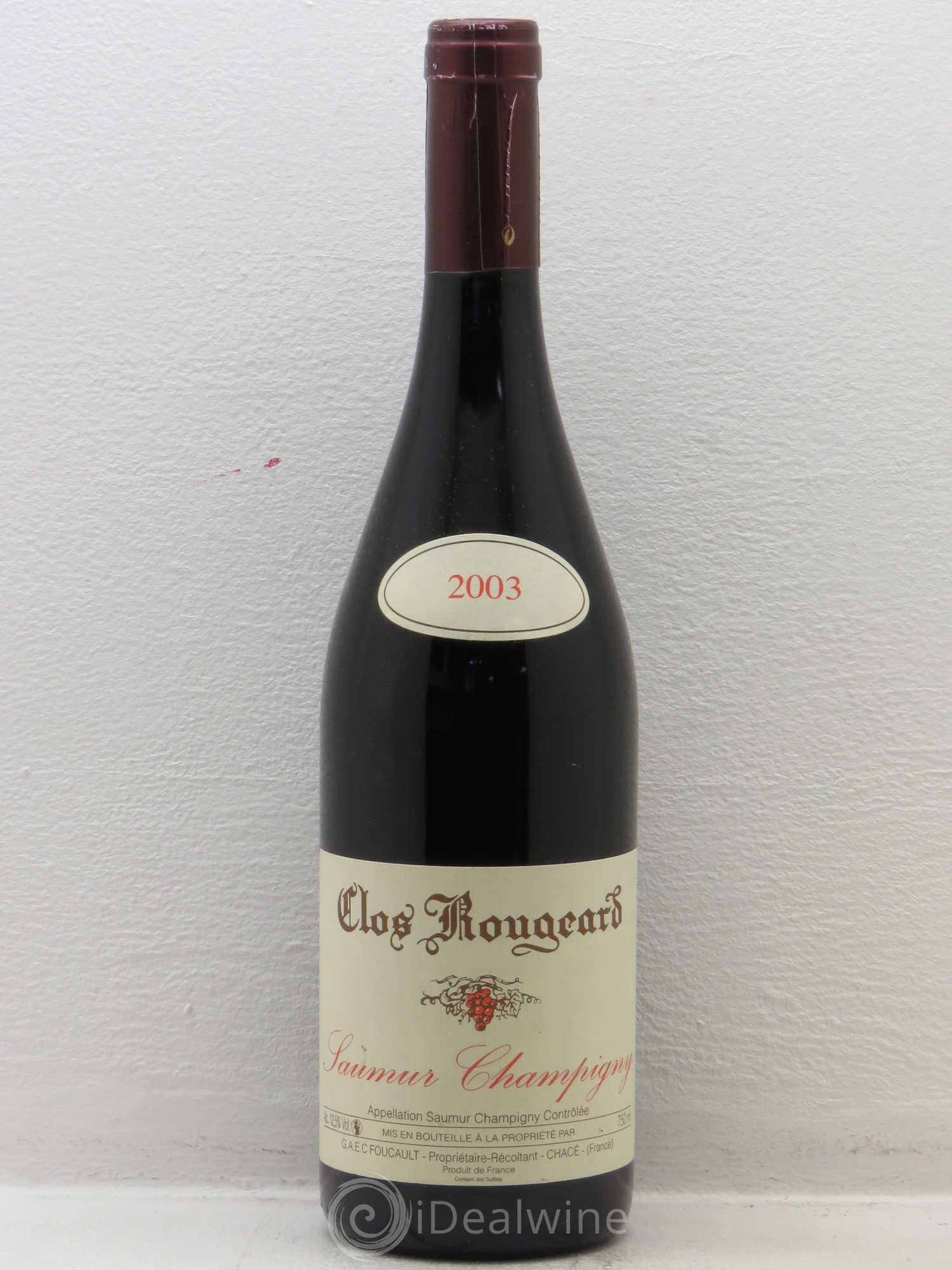 Saumur-Champigny Clos Rougeard (sans prix de réserve) 2003 - Lot de 1 bouteille - 0