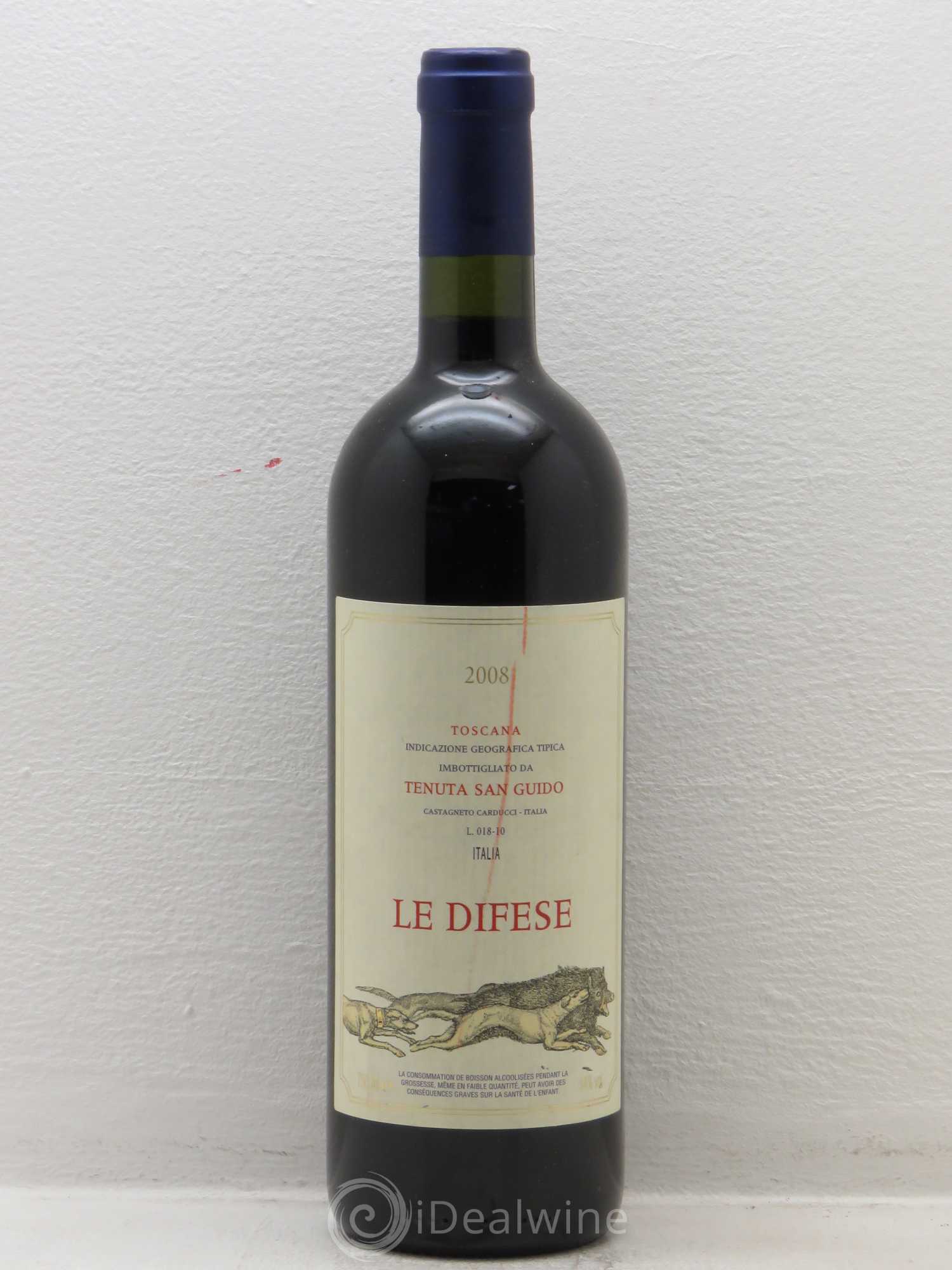 Toscana IGT Le Difese Tenuta San Guido (sans prix de réserve) 2008 - Lot de 1 bouteille - 0
