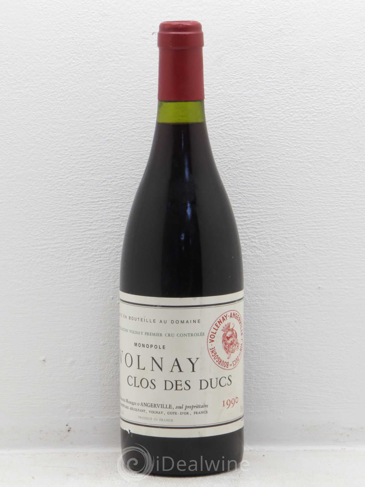 Volnay 1er Cru Clos des Ducs Marquis d'Angerville (Domaine) 1990 - Lot de 1 bouteille - 0