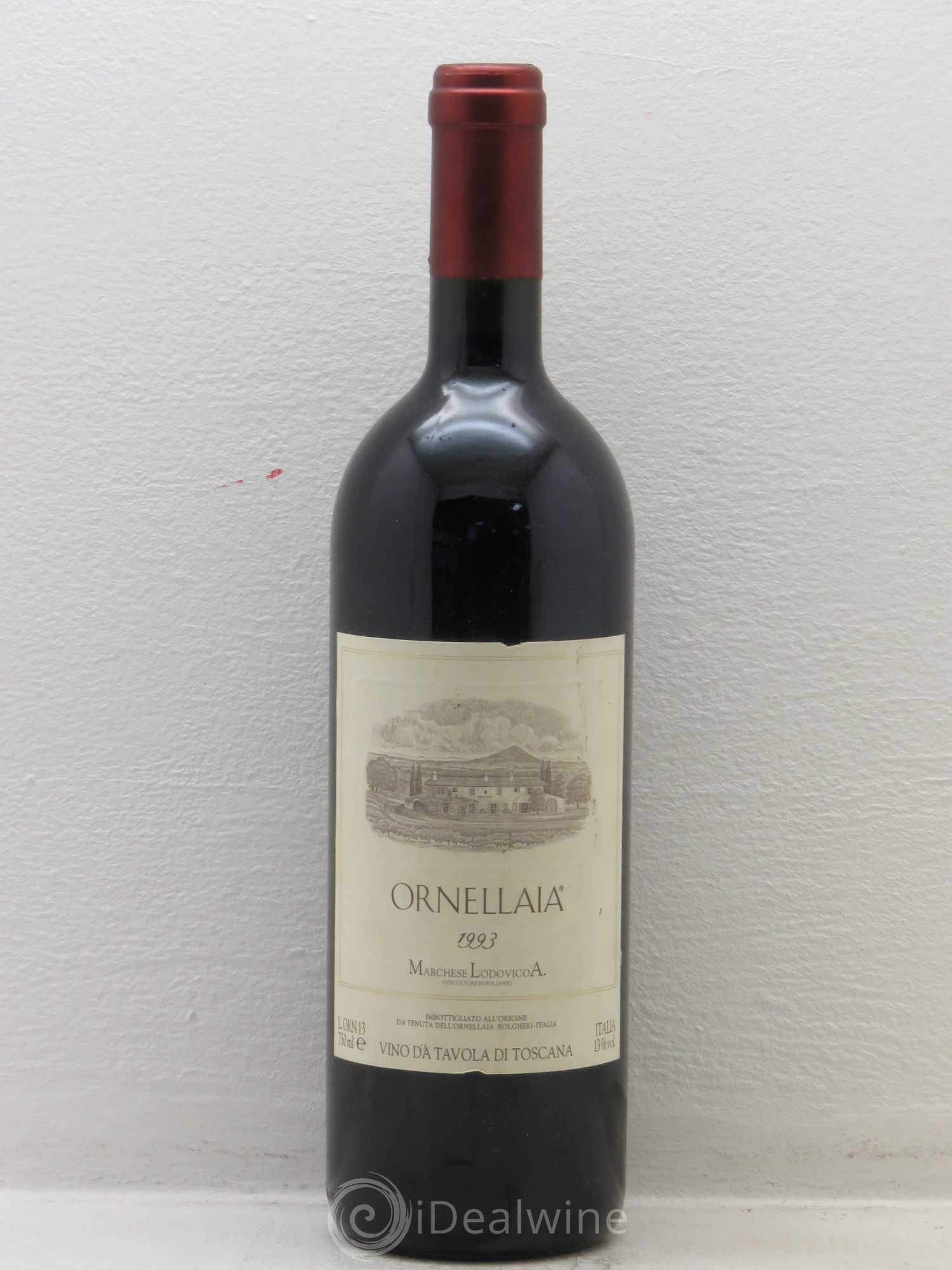 Bolgheri DOC Superiore Ornellaia Tenuta Dell'Ornellaia - Frescobaldi 1993 - Lot de 1 bouteille - 0