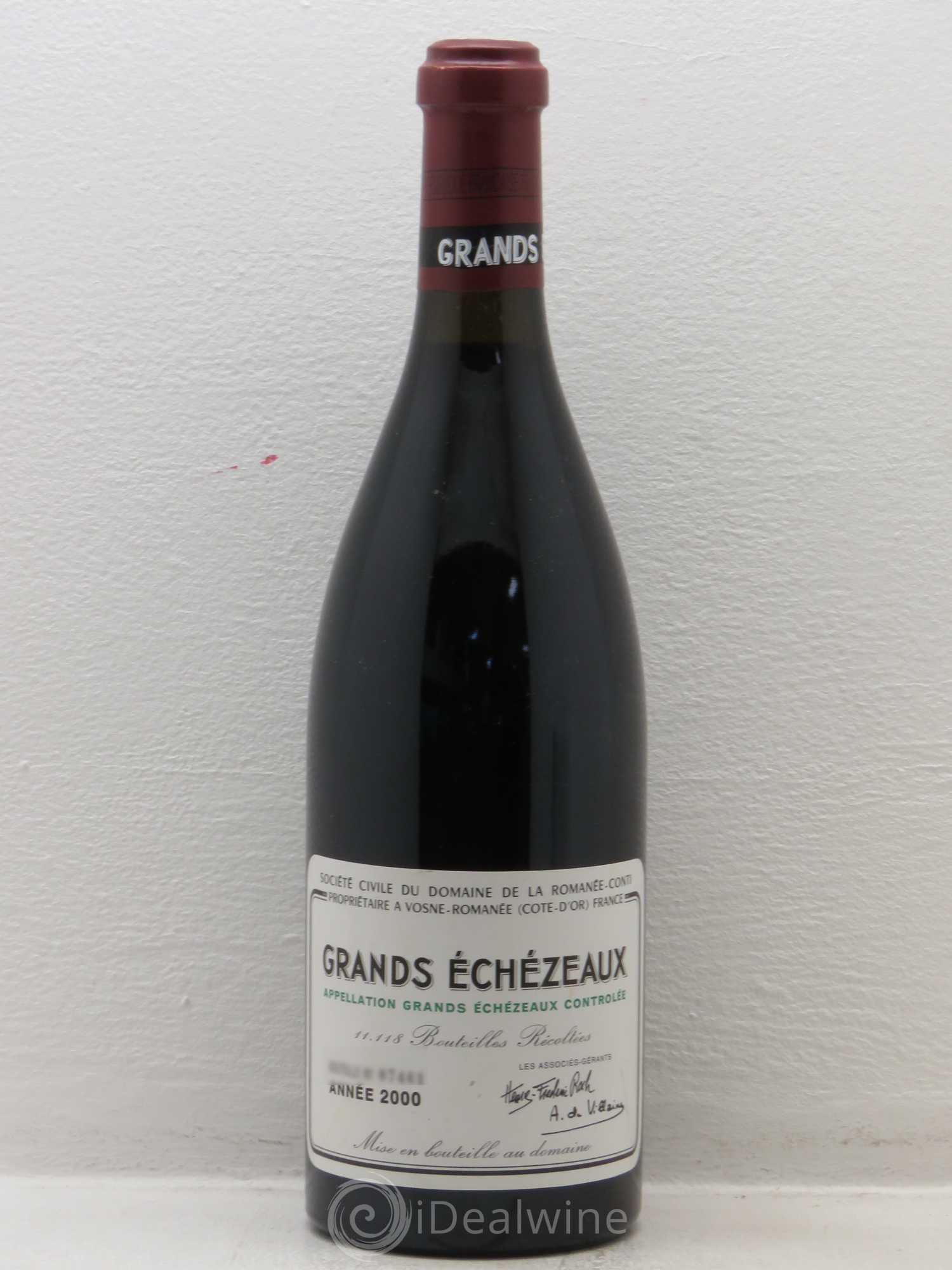 Grands-Echezeaux Grand Cru Domaine de la Romanée-Conti (sans prix de réserve) 2000 - Lot de 1 bouteille - 0