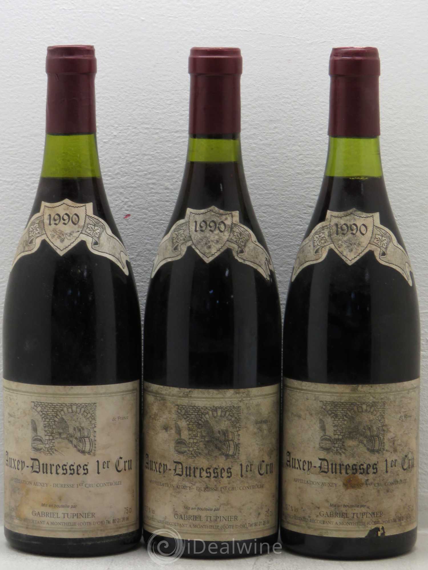 Auxey-Duresses 1er cru G.Tupinier (sans prix de réserve) 1990 - Posten von 5 Flaschen - 1