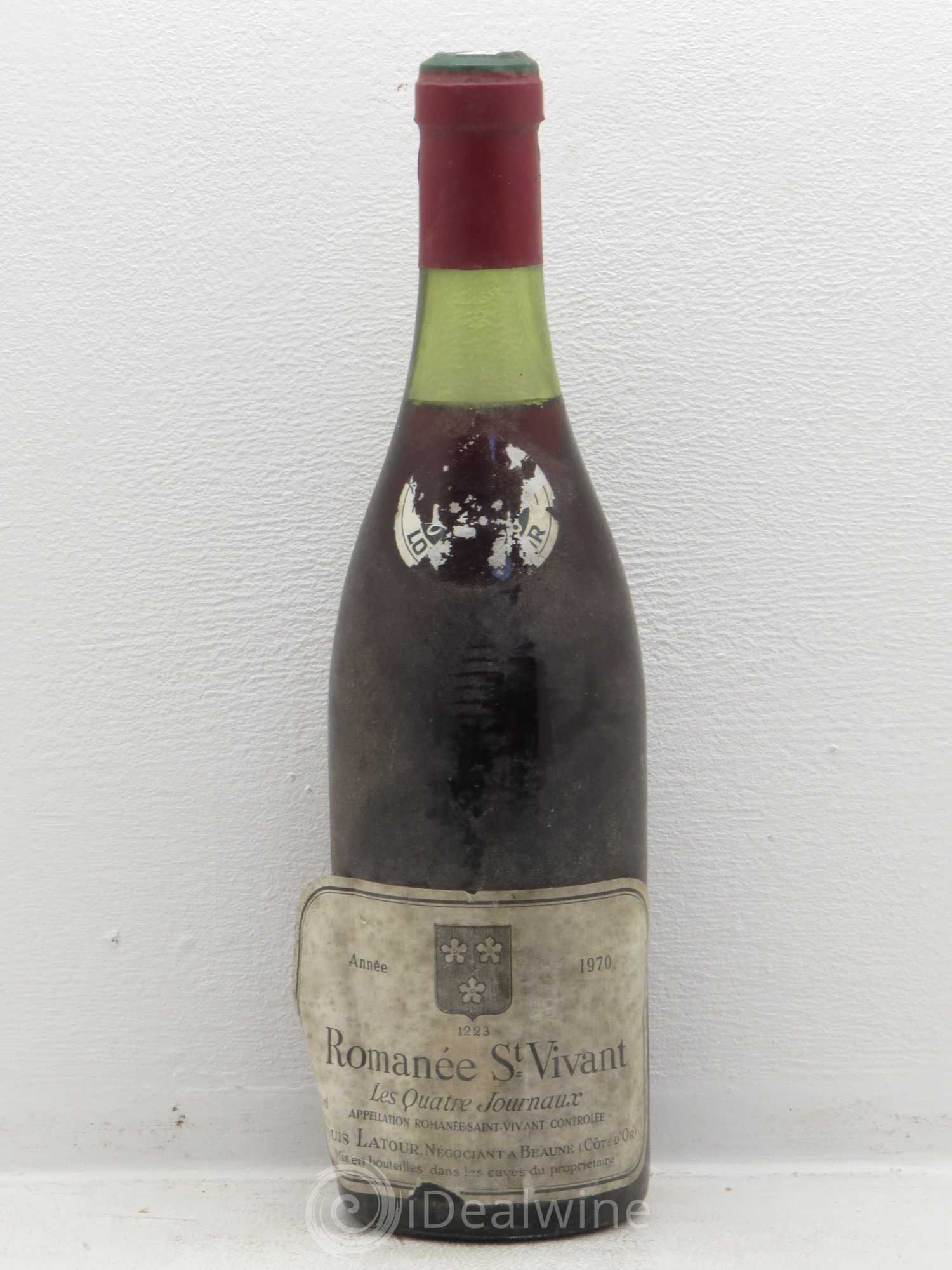 Romanée-Saint-Vivant Grand Cru Les Quatre Journaux Louis Latour (sans prix de réserve) 1970 - Lot de 1 bouteille - 0