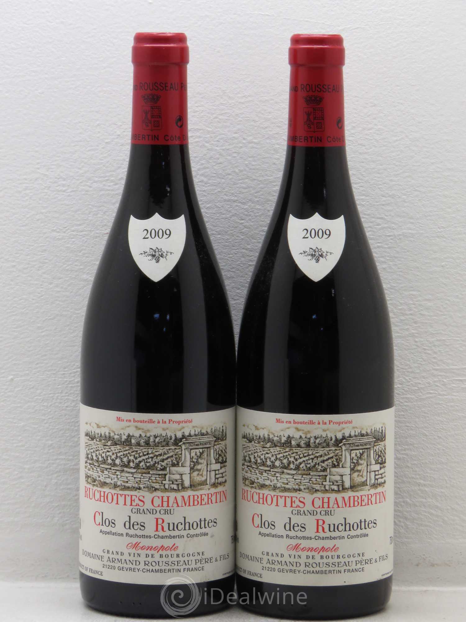 Ruchottes-Chambertin Grand Cru Clos des Ruchottes Armand Rousseau (Domaine) 2009 - Lot de 2 bouteilles - 0