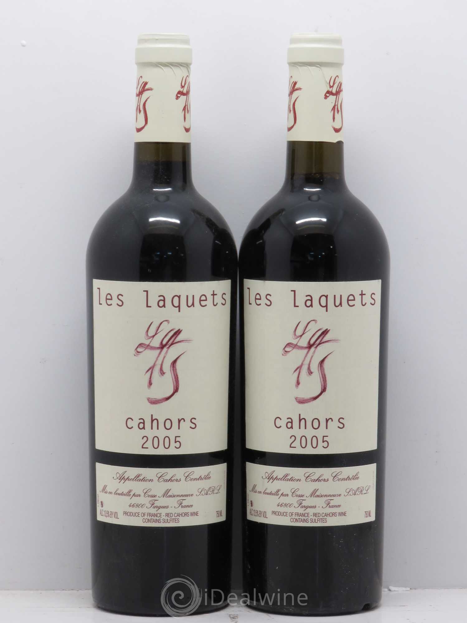 Cahors Les Laquets Cosse-Maisonneuve (Domaine) (sans prix de réserve) 2005 - Lot de 2 bouteilles - 0