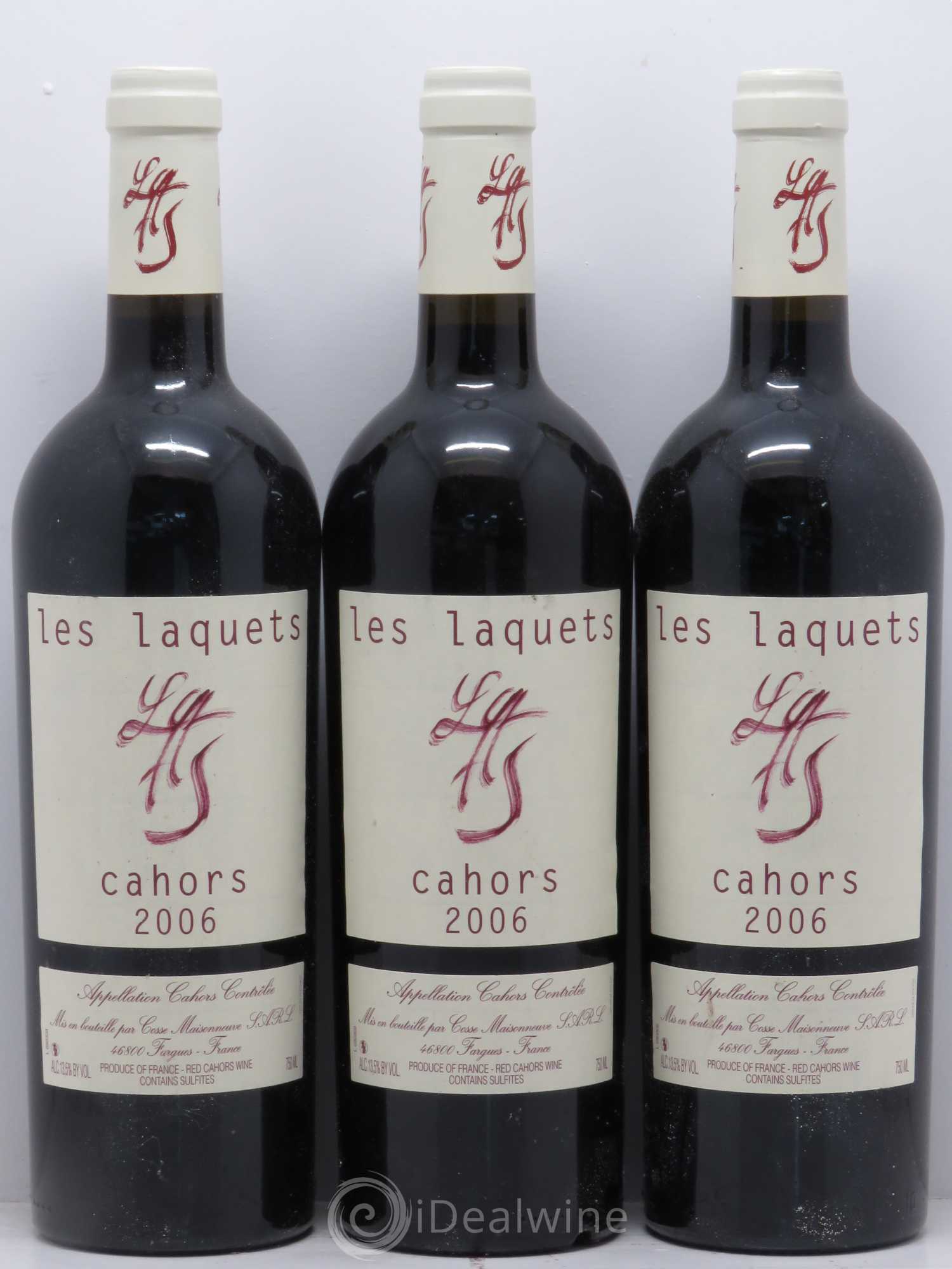 Cahors Les Laquets Cosse-Maisonneuve (Domaine) (sans prix de réserve) 2006 - Lot de 3 bouteilles - 0