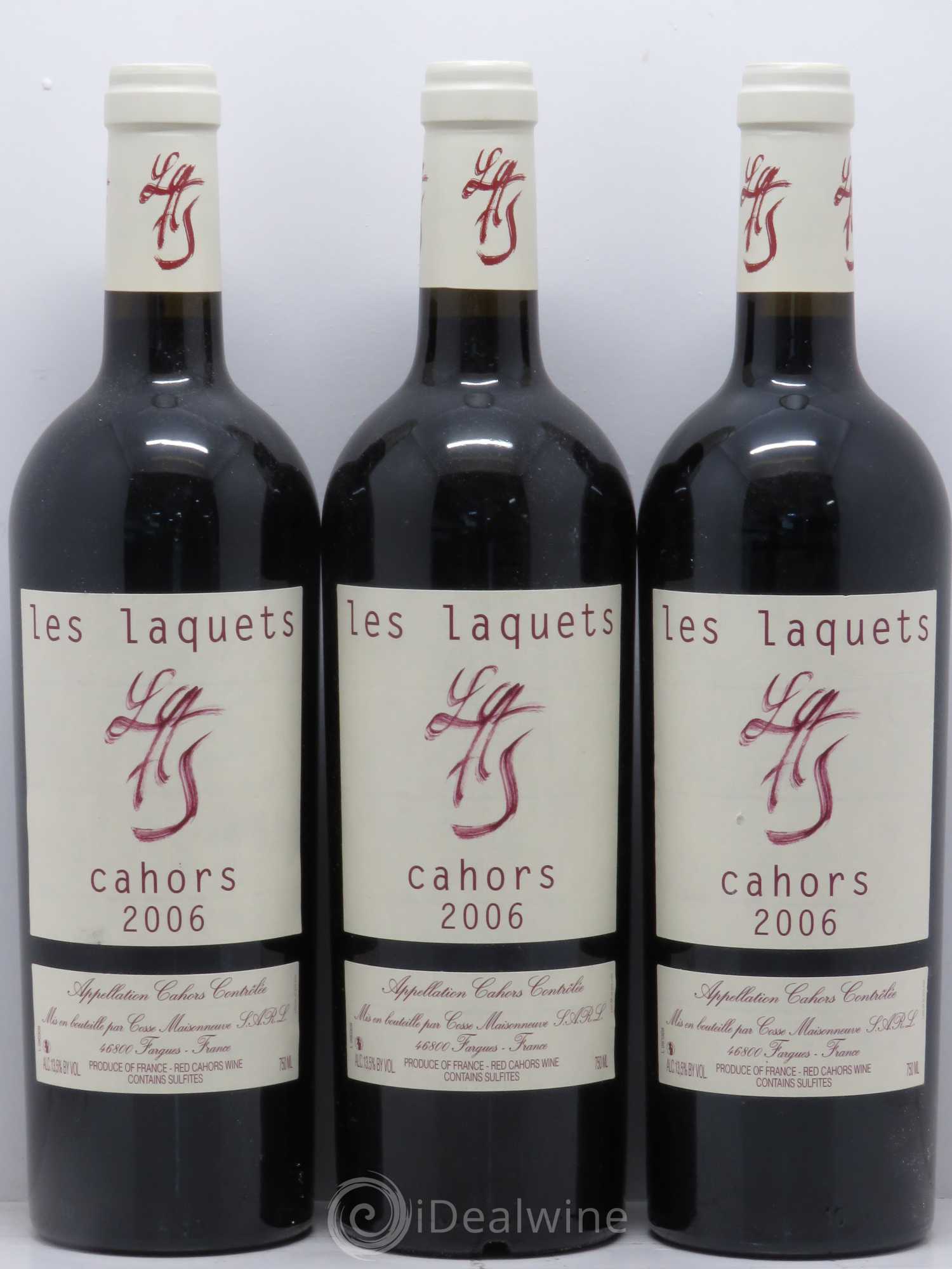 Cahors Les Laquets Cosse-Maisonneuve (Domaine) (sans prix de réserve) 2006 - Lot de 3 bouteilles - 0