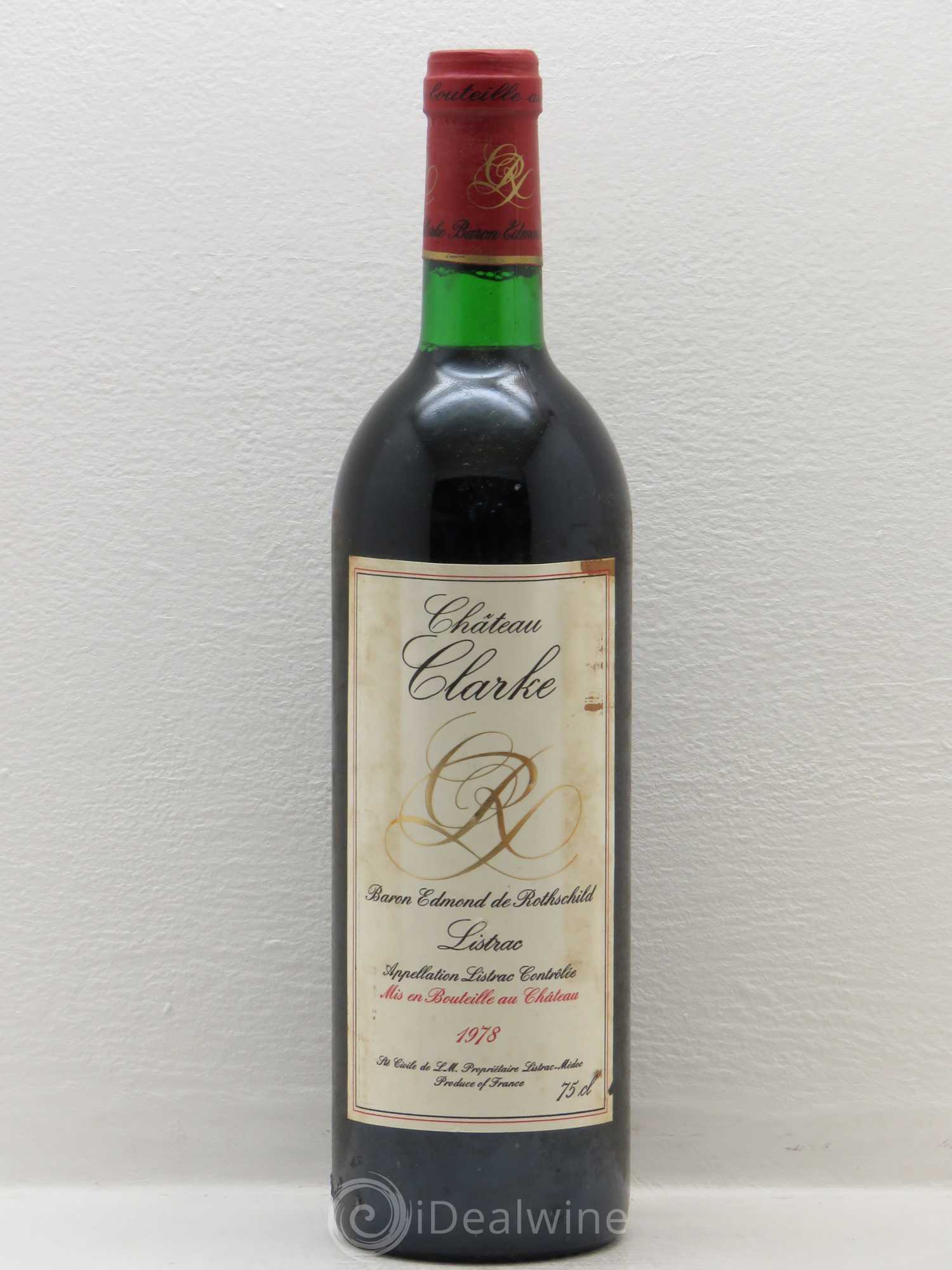 Château Clarke 1978 - Lot de 1 bouteille - 0