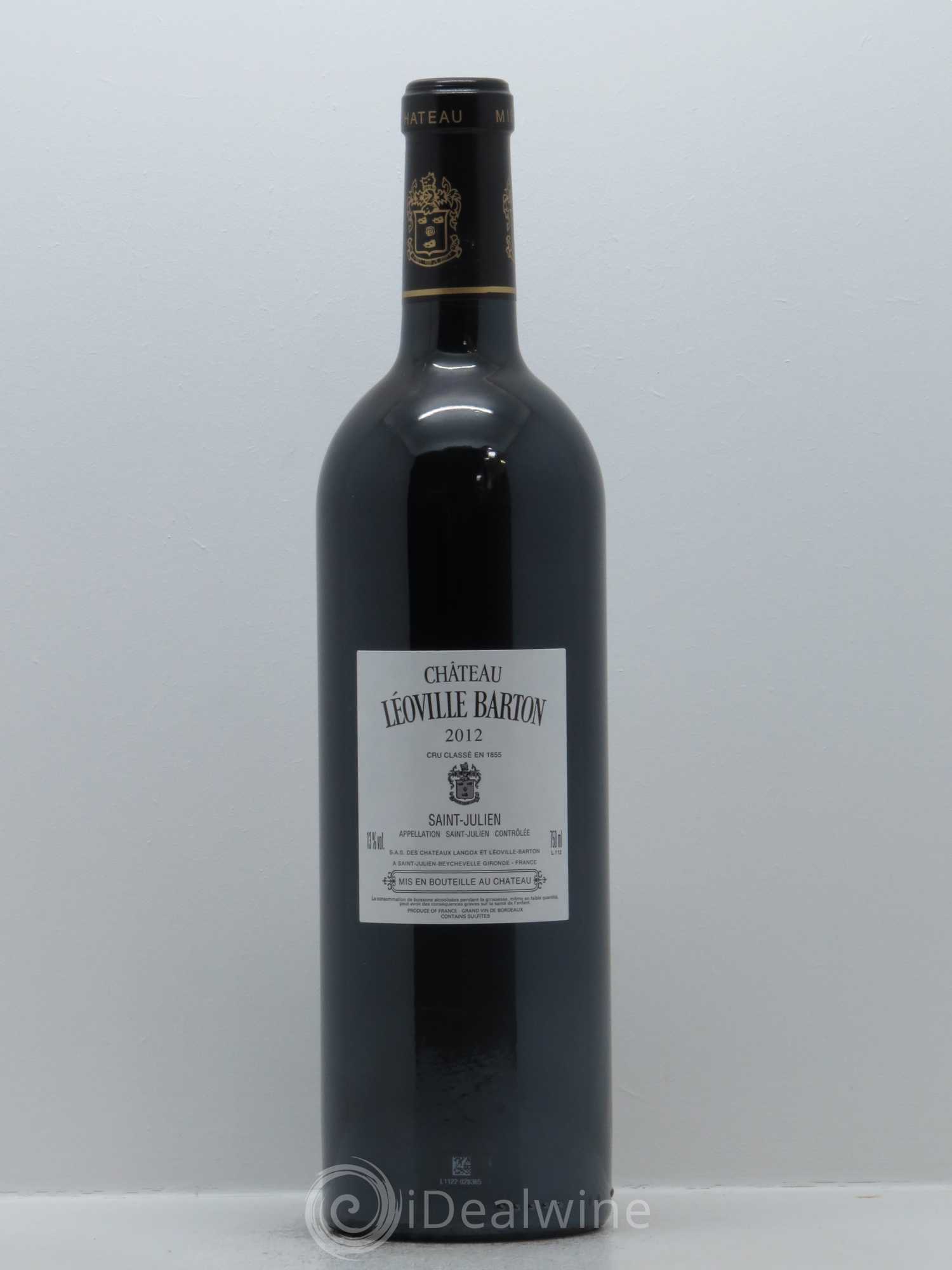 Château Léoville Barton 2ème Grand Cru Classé 2012 - Lot de 1 bouteille - 1