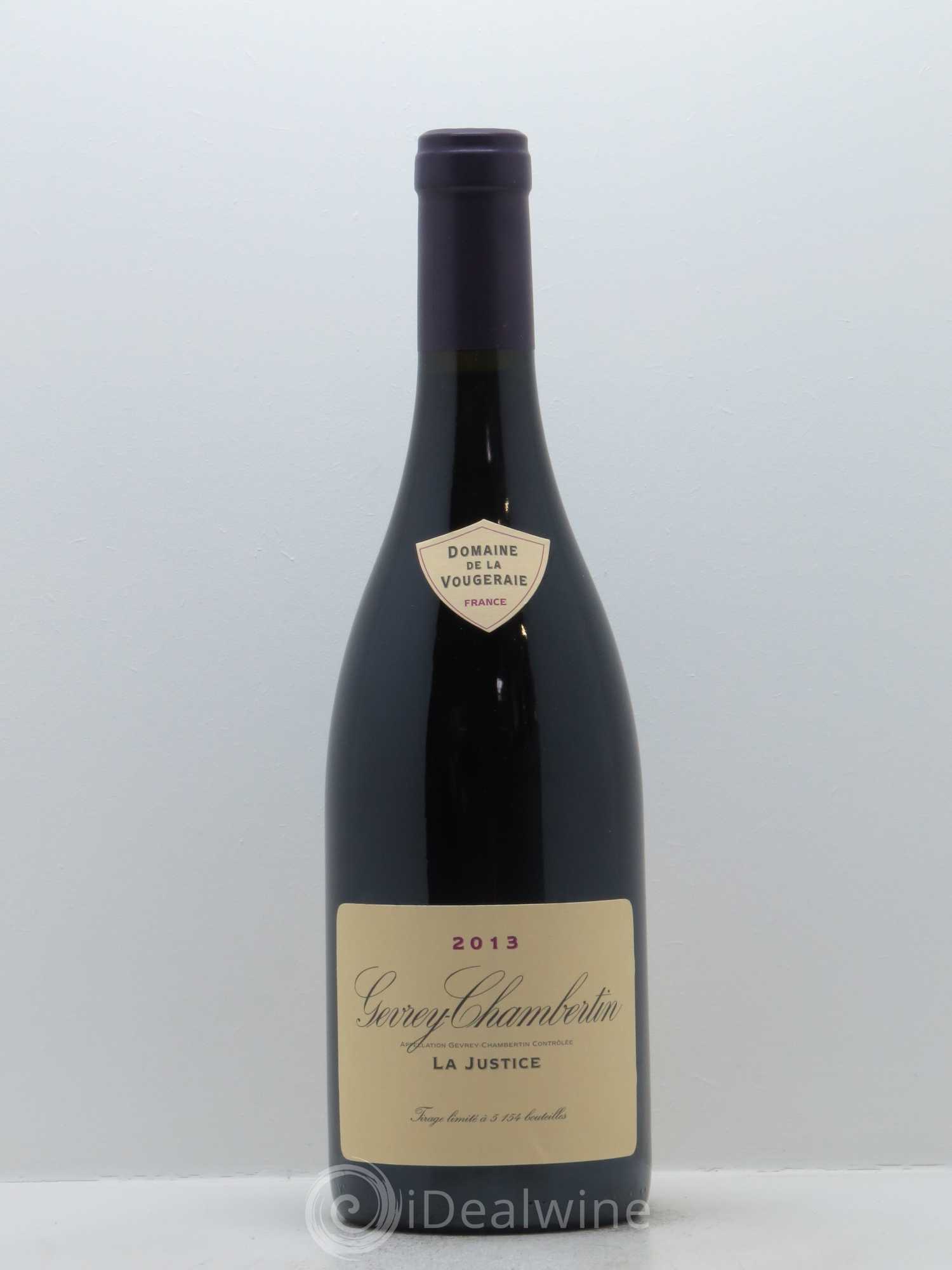 Gevrey-Chambertin La Justice La Vougeraie 2013 - Lot de 1 bouteille - 0