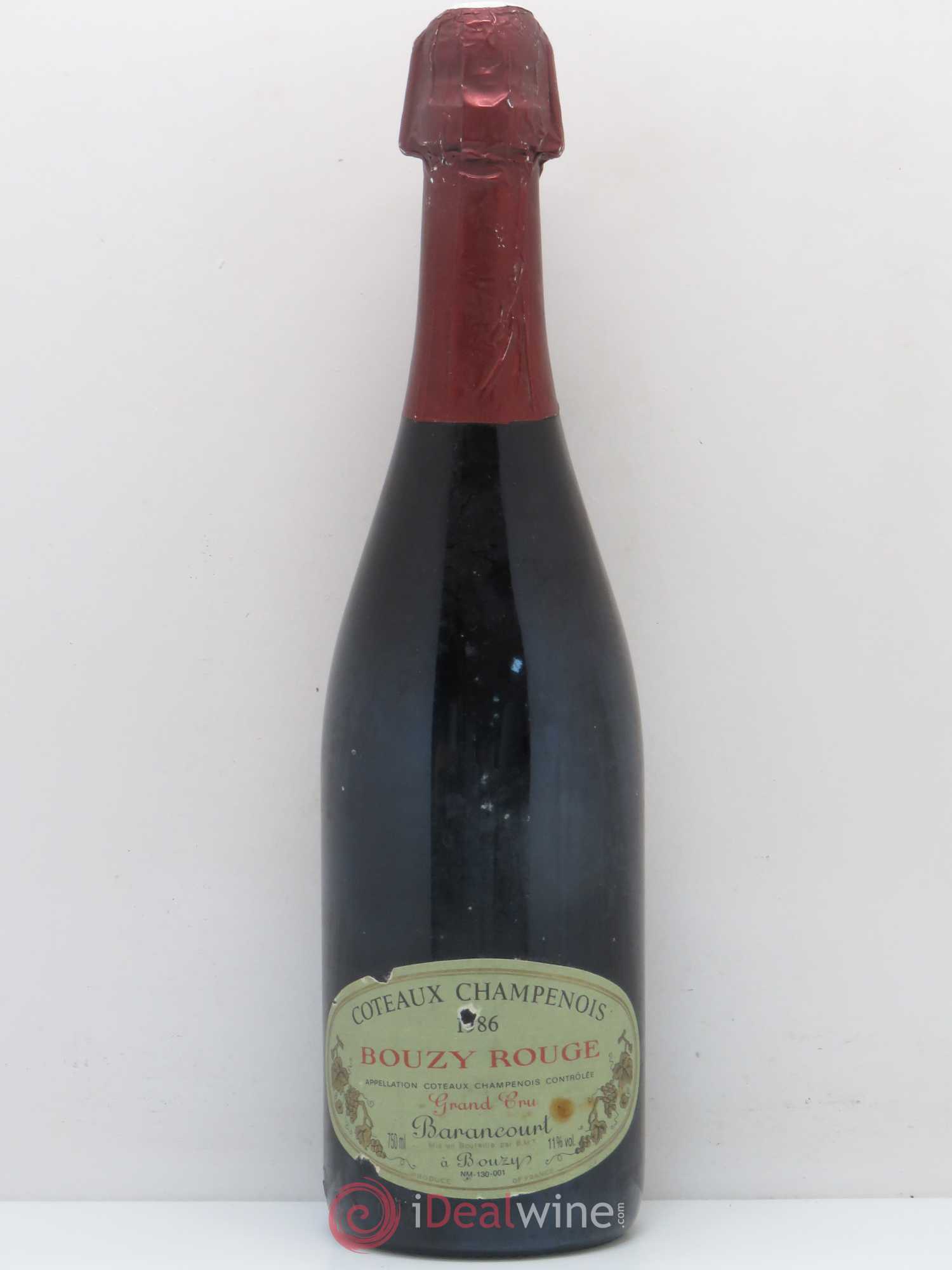 Coteaux Champenois Bouzy - Barancourt 1986 - Lot de 1 bouteille - 0