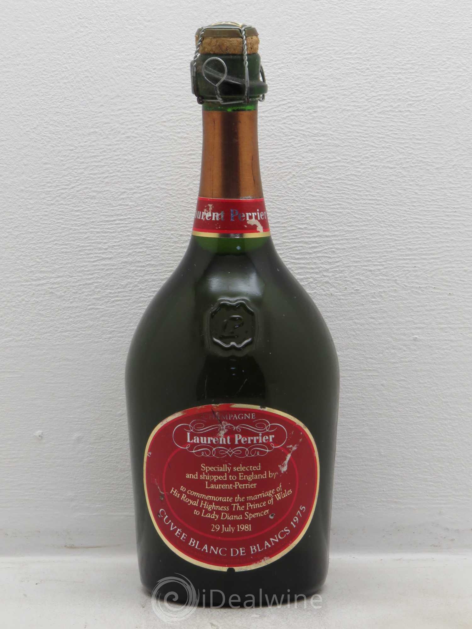 Champagne Laurent Perrier blanc de blancs, cuvée commémorative du mariage du Prince de Galles et de Lady Diana 1975 - Posten von 1 Flasche - 0