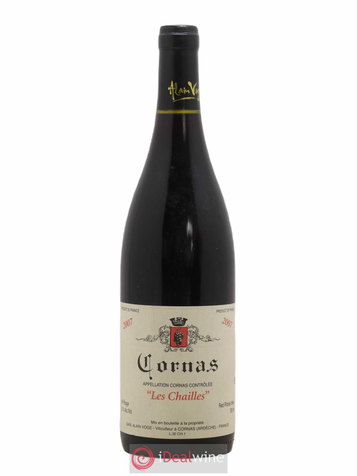 Cornas Les Chailles Alain Voge (Domaine) 2007 - Lot de 1 bouteille - 0