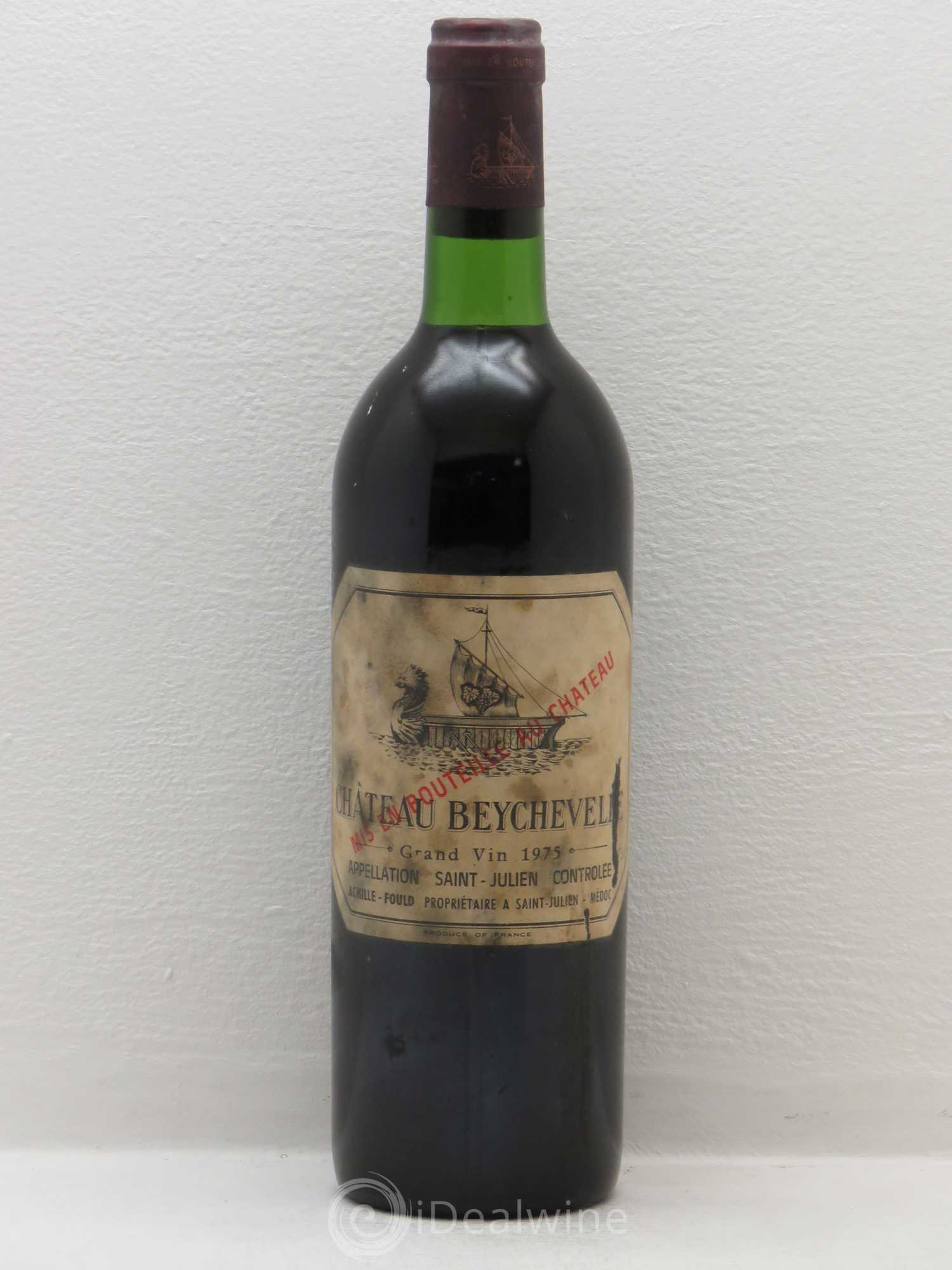Château Beychevelle 4ème Grand Cru Classé (sans prix de réserve) 1975 - Lot de 1 bouteille - 0
