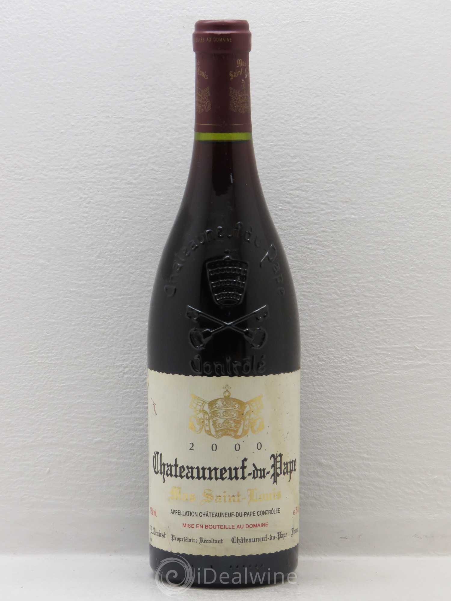 Châteauneuf-du-Pape Mas Saint Louis 2000 - Lot de 1 bouteille - 0