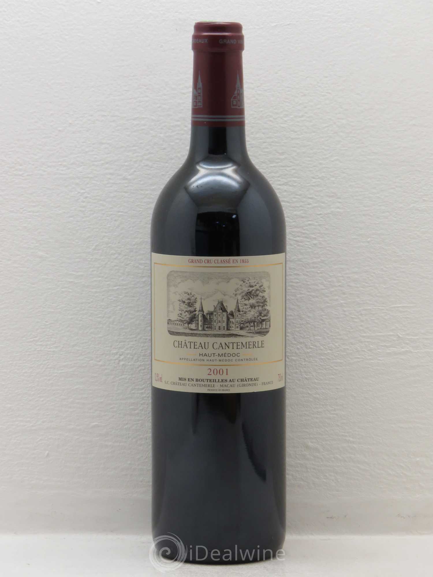 Château Cantemerle 5ème Grand Cru Classé 2001 - Lot de 1 bouteille - 0