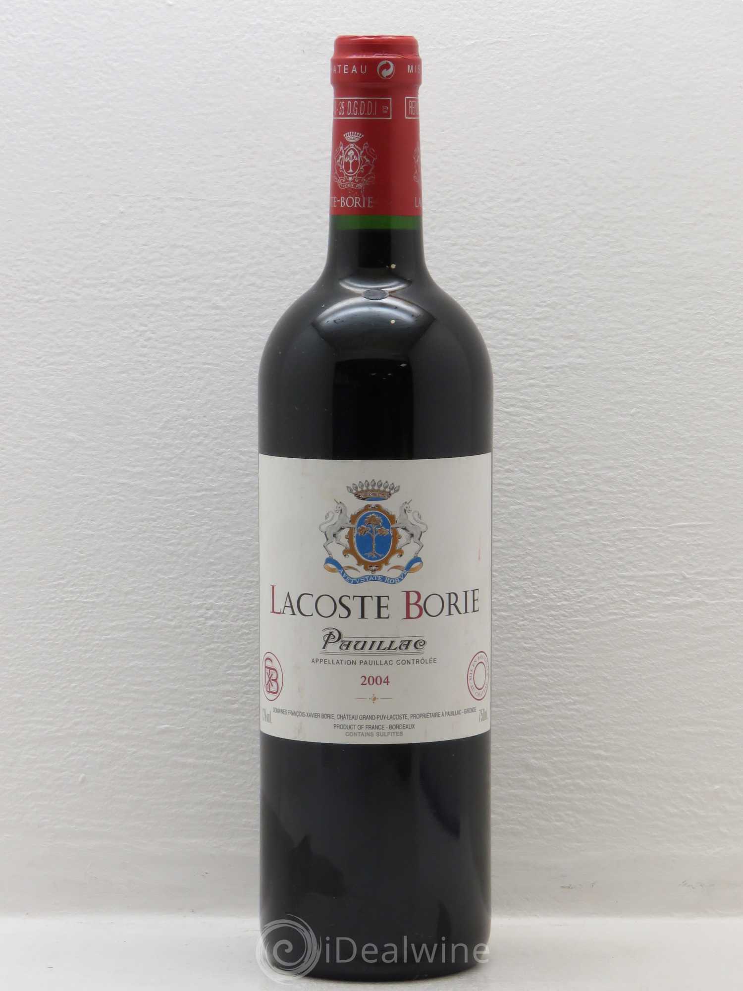 Lacoste Borie 2004 - Lot de 1 bouteille - 0