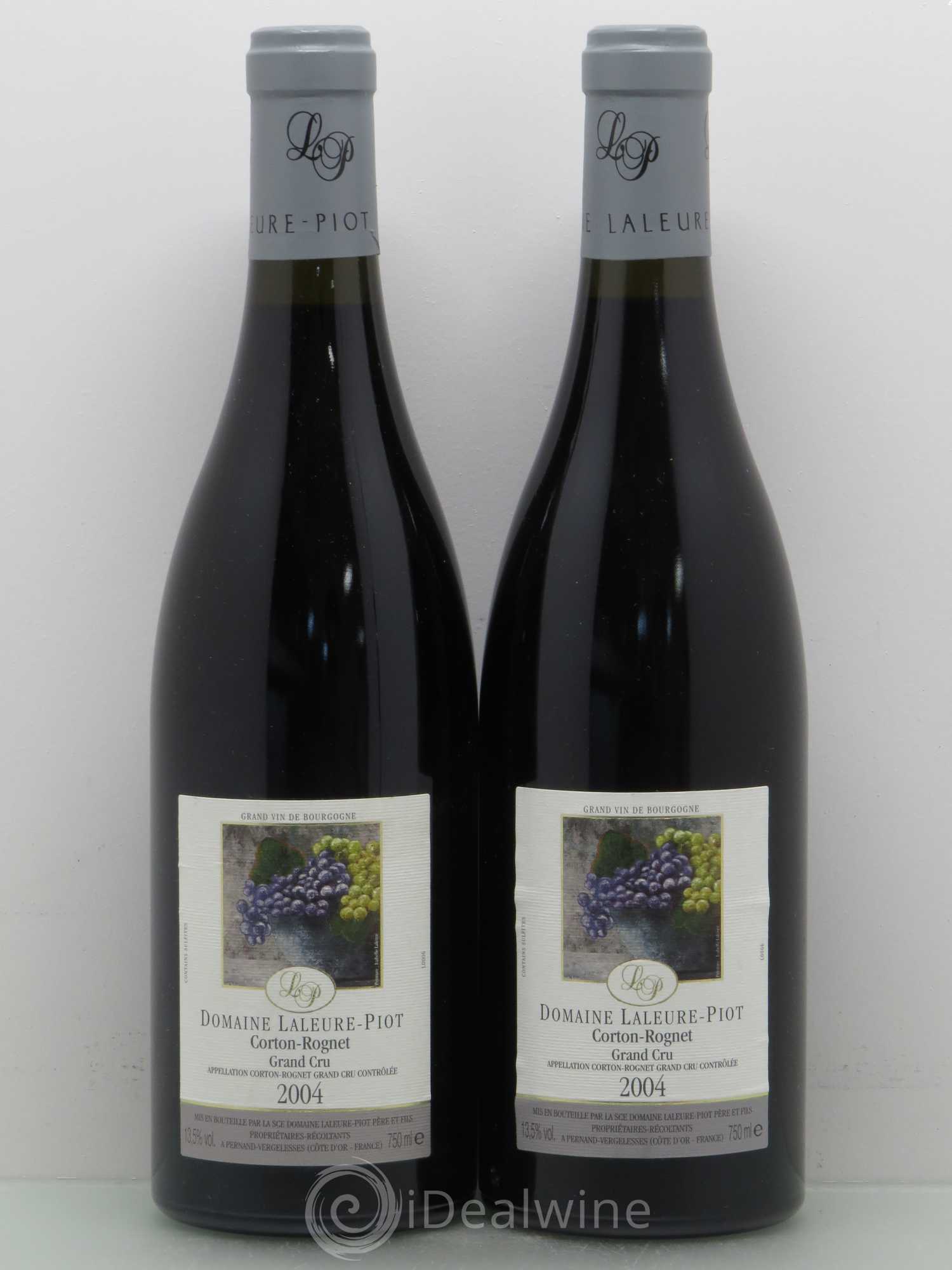 Corton Grand Cru Domaine Laleure Piot Le Rognet (sans prix de réserve) 2004 - Posten von 2 Flaschen - 0