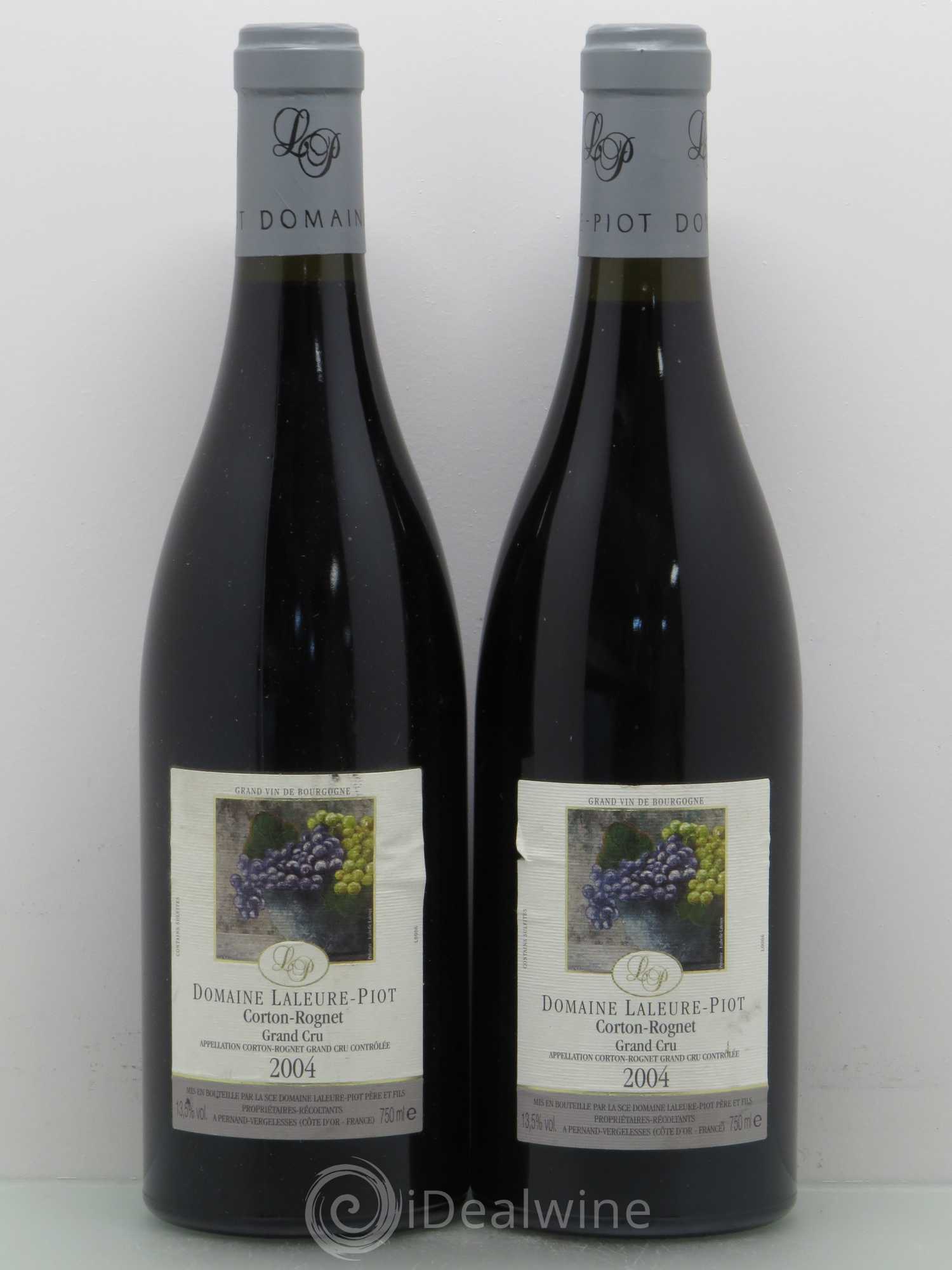 Corton Grand Cru Domaine Laleure Piot Le Rognet (sans prix de réserve) 2004 - Posten von 2 Flaschen - 0