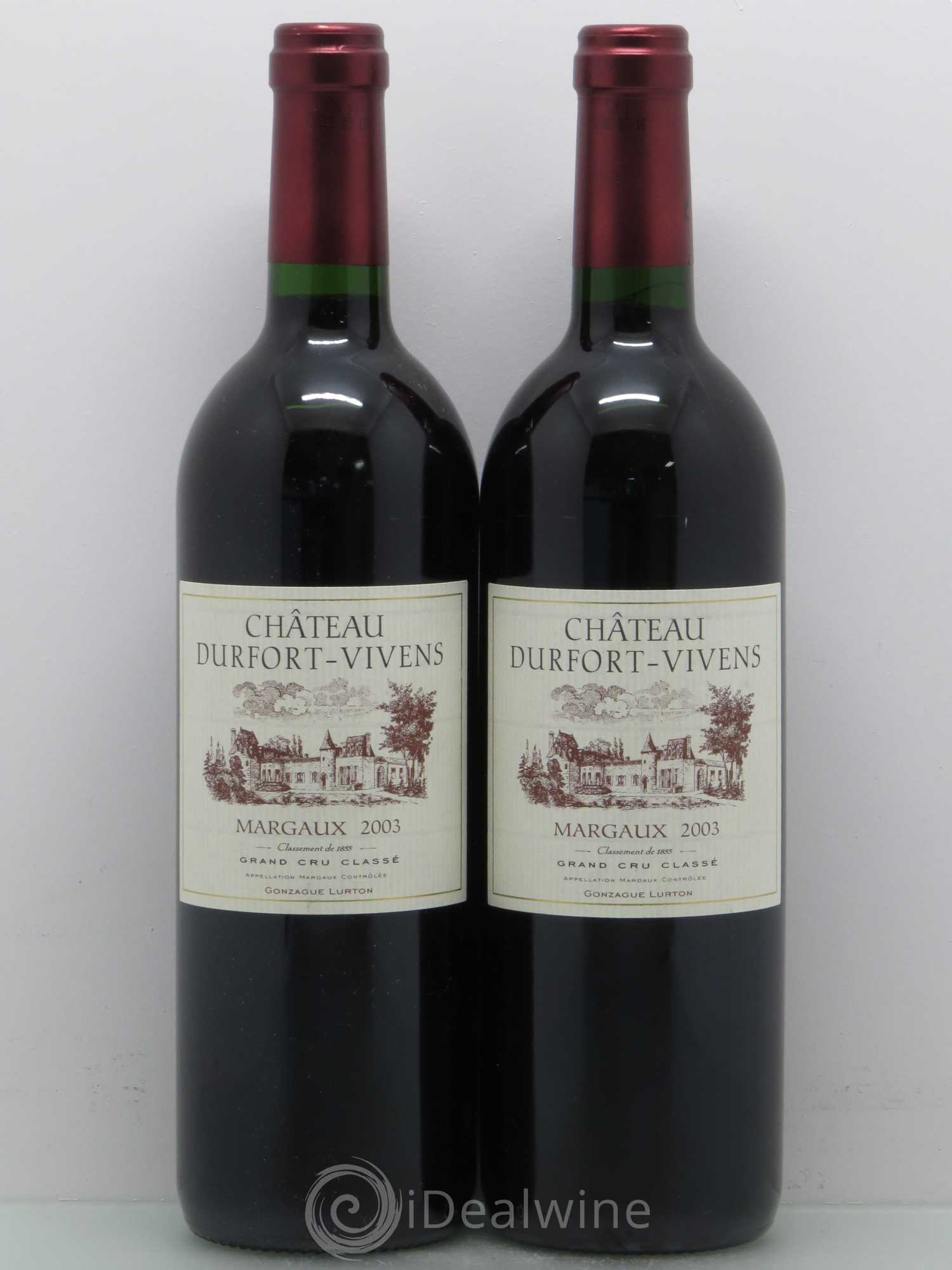 Château Durfort Vivens 2ème Grand Cru Classé (sans prix de réserve) 2003 - Lot de 2 bouteilles - 0